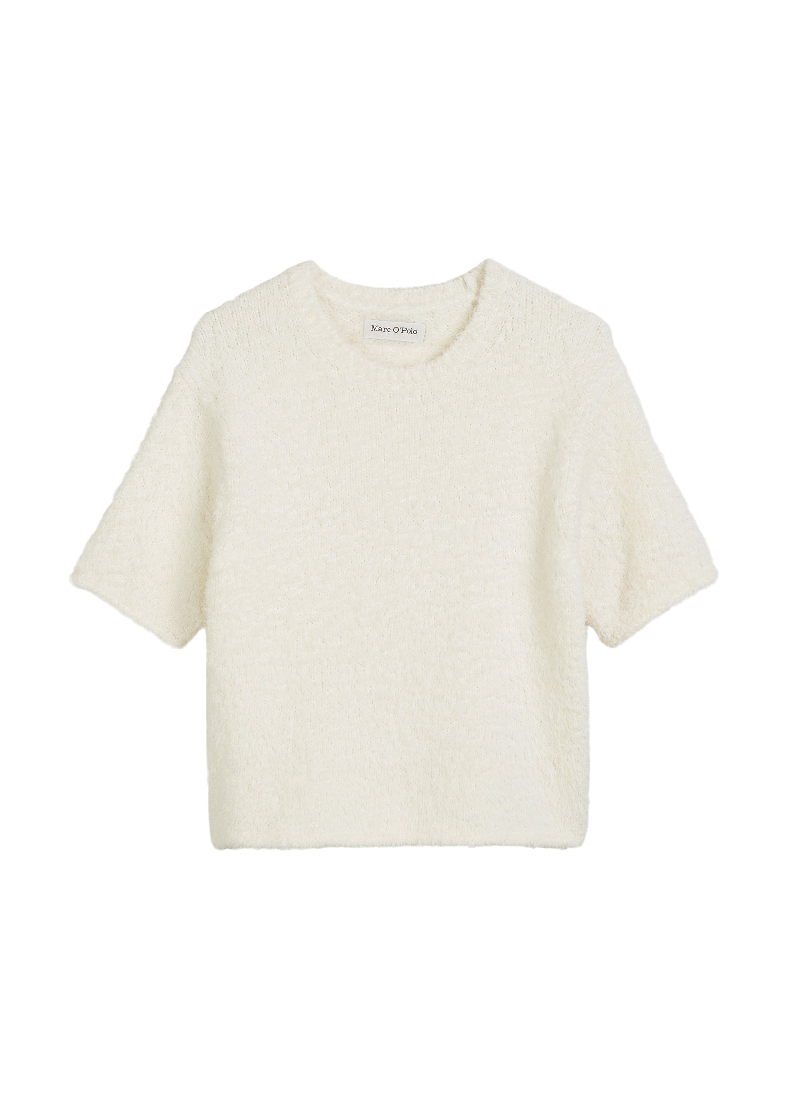 Fuzzy-Knit-Kurzarm-Pullover loose