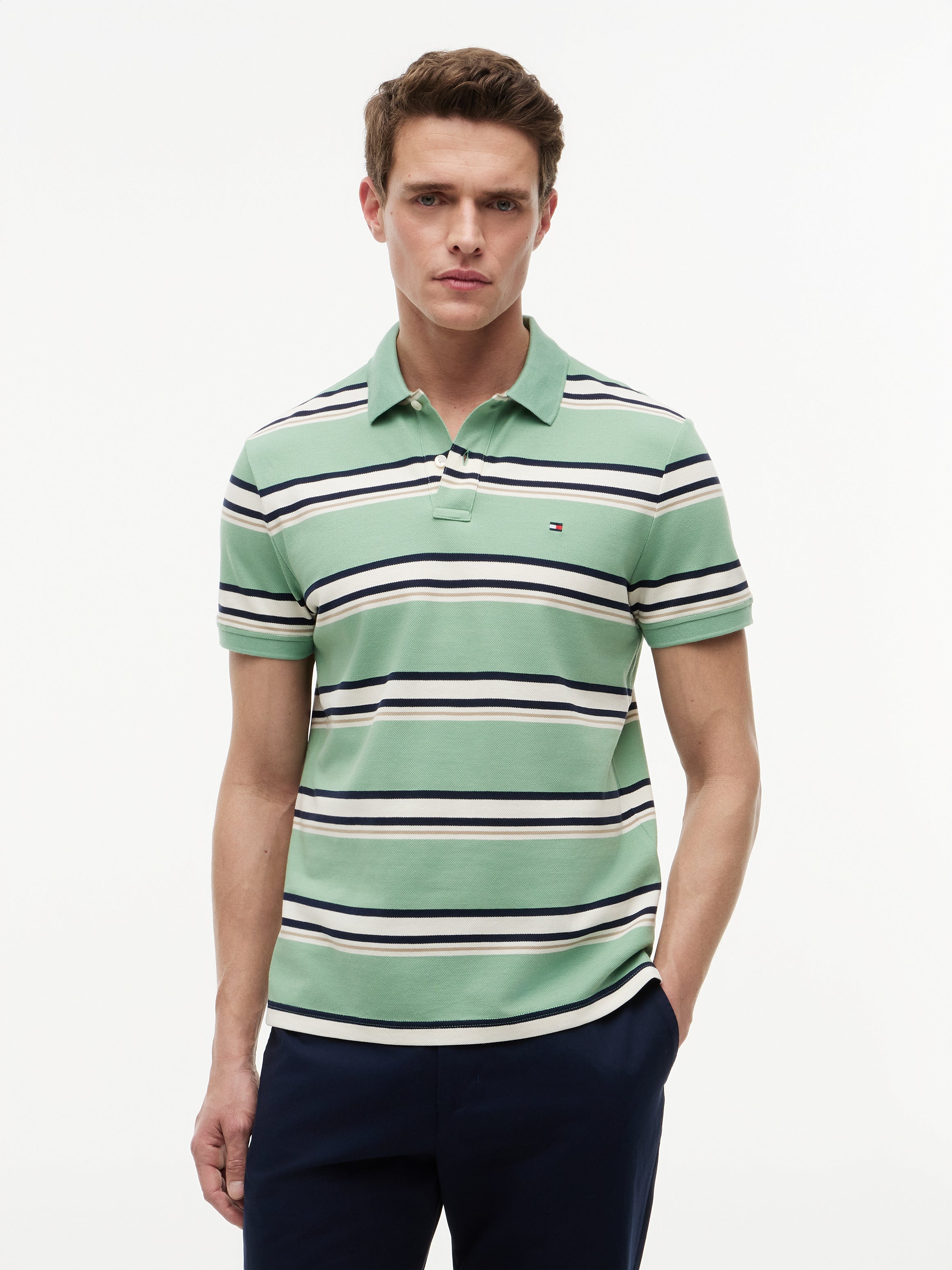 VARIED ROADMAP STRIPE REG POLO