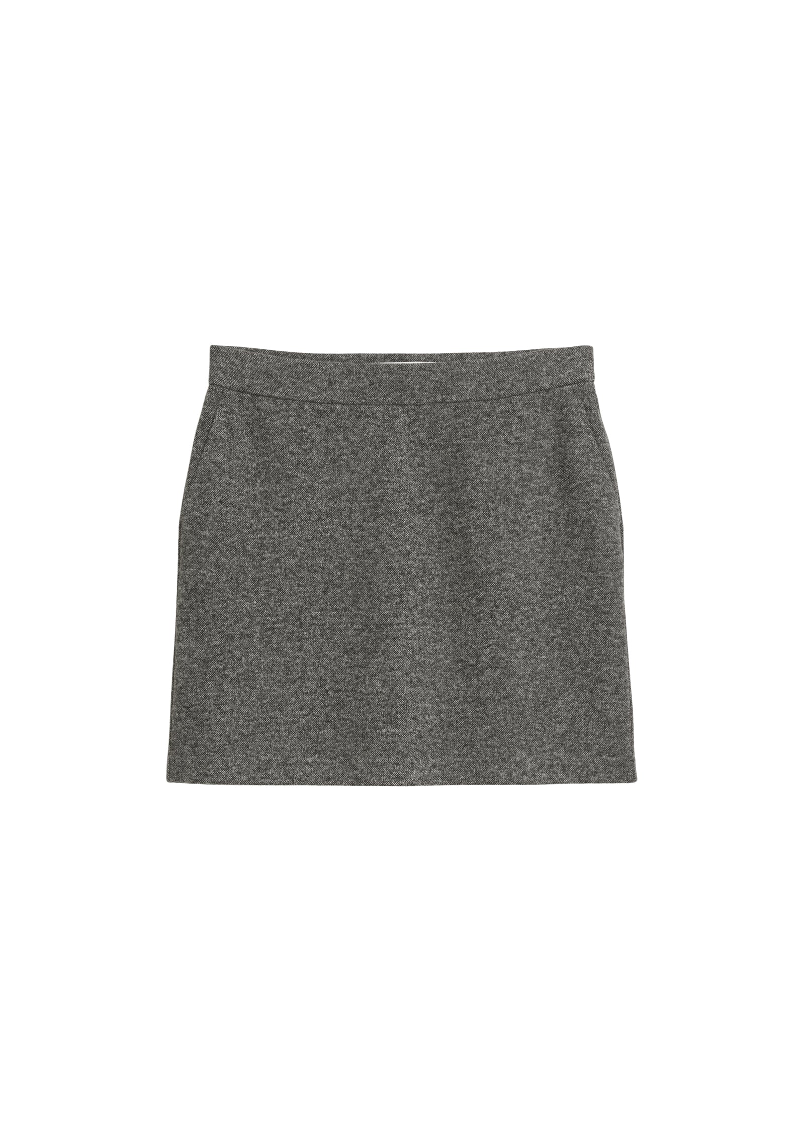 Tweedjersey-Minirock slim