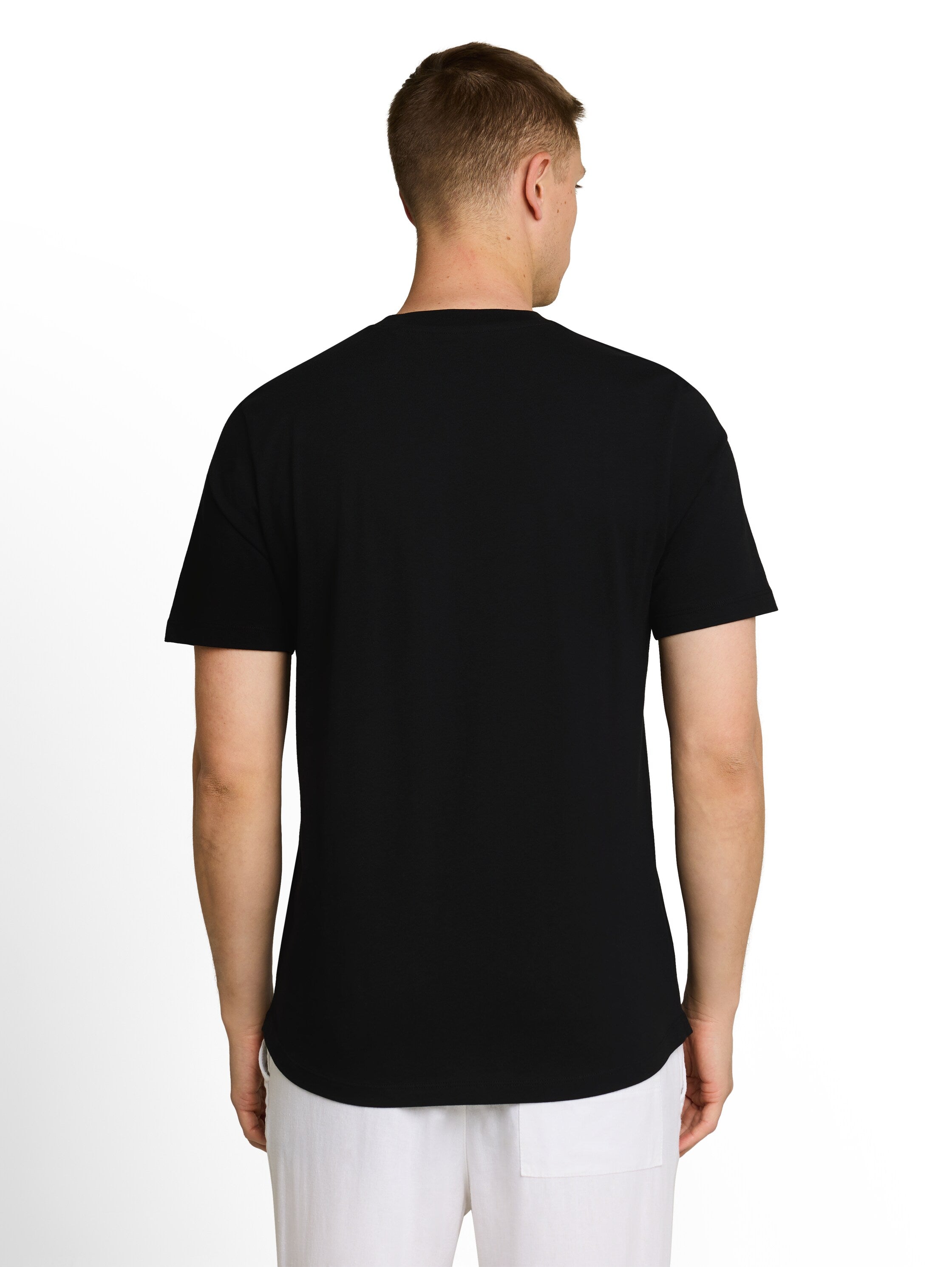 T-Shirt mit Brusttasche mit Print
