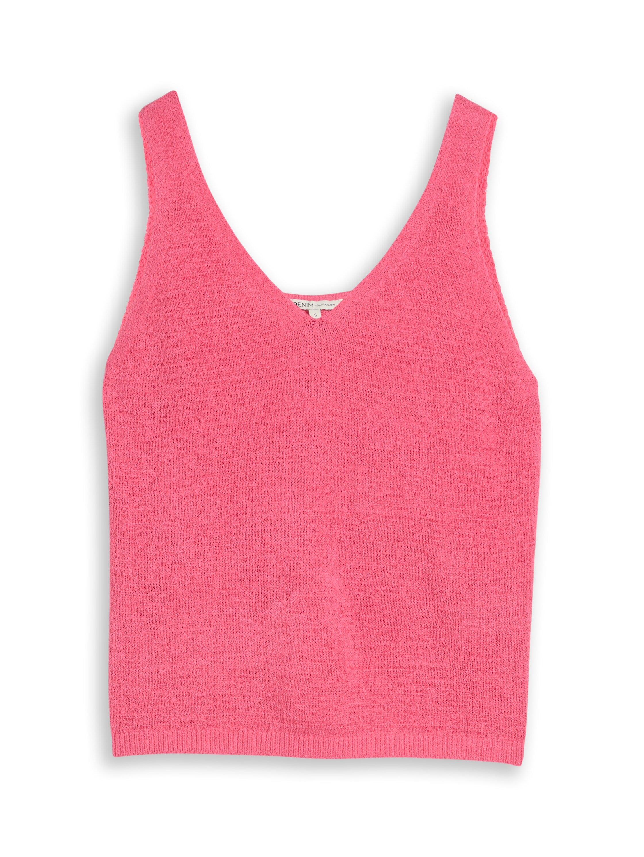 Relaxed Fit Stricktop mit V-Ausschnitt