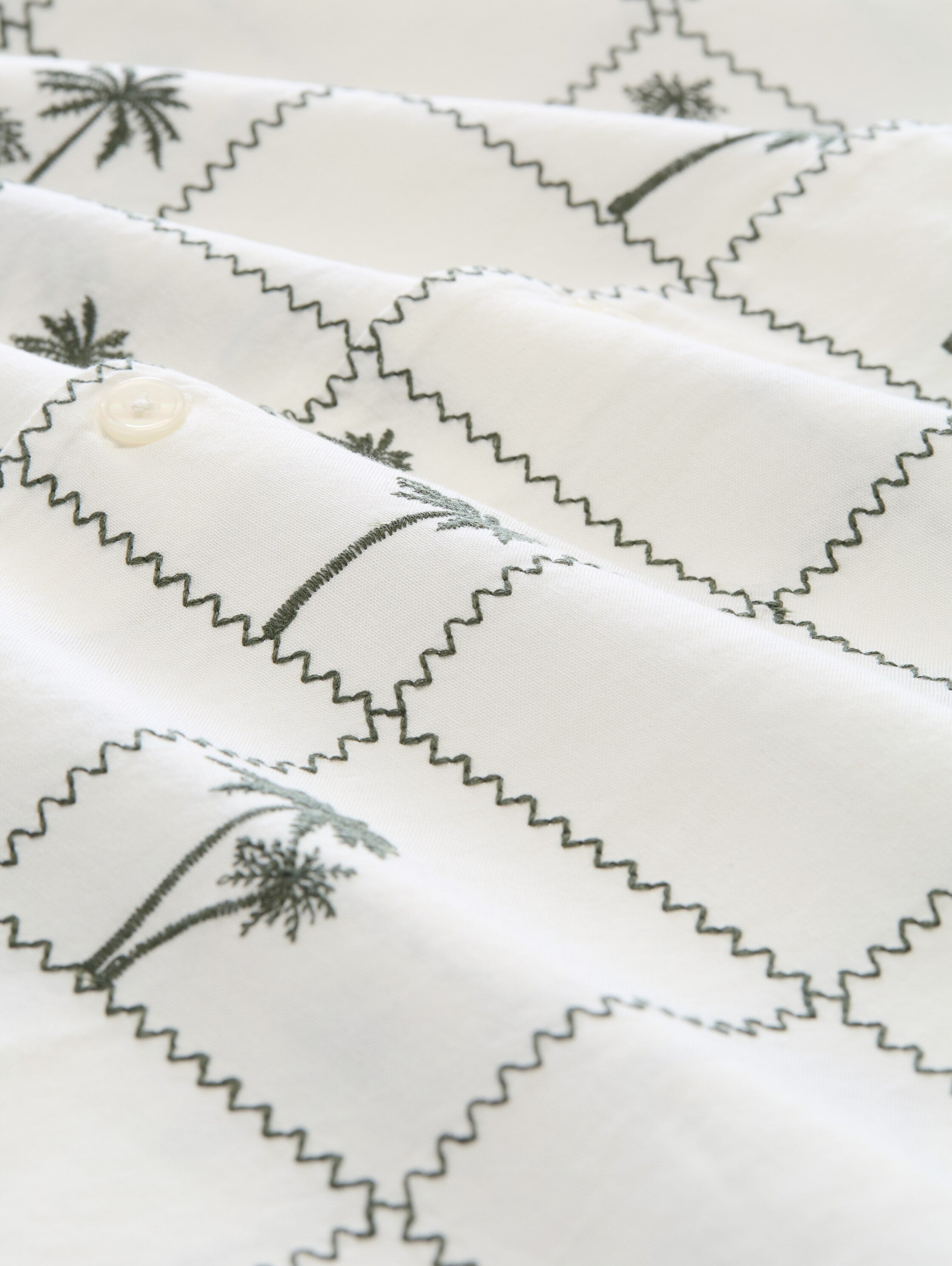 Relaxed Fit Kurzarmhemd mit Stickerei