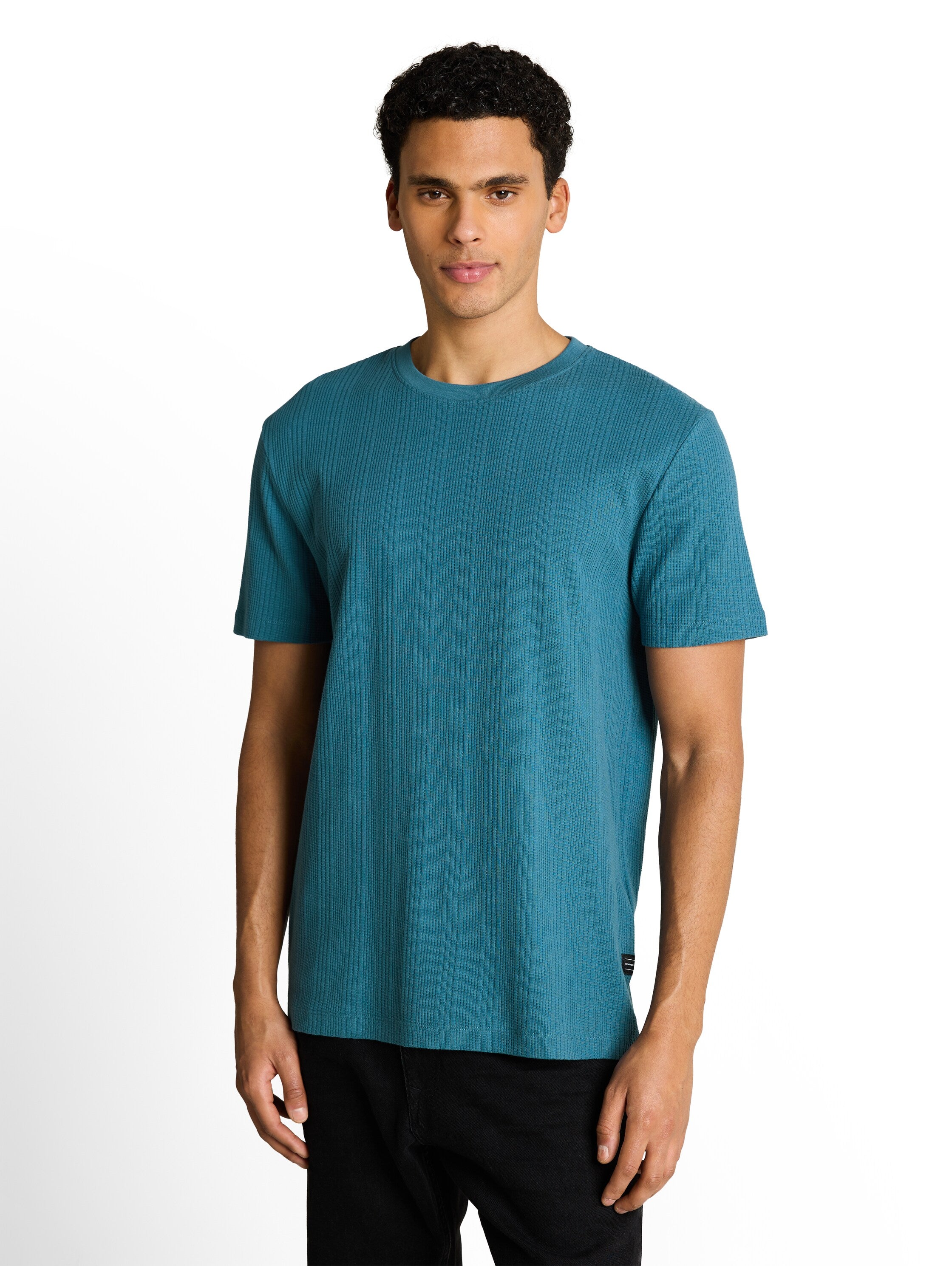 T-Shirt mit Waffelstruktur