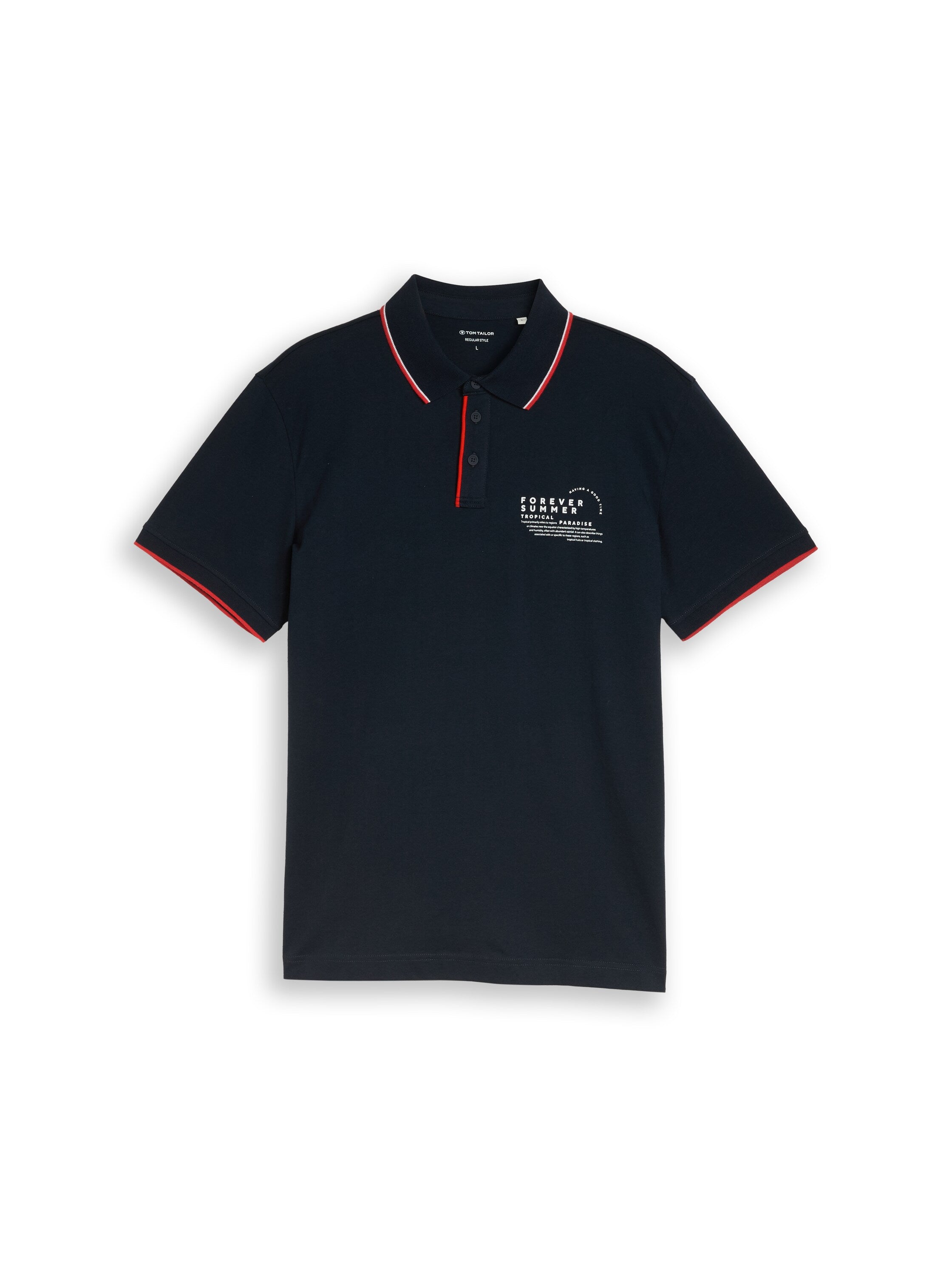 Jersey Poloshirt mit Print