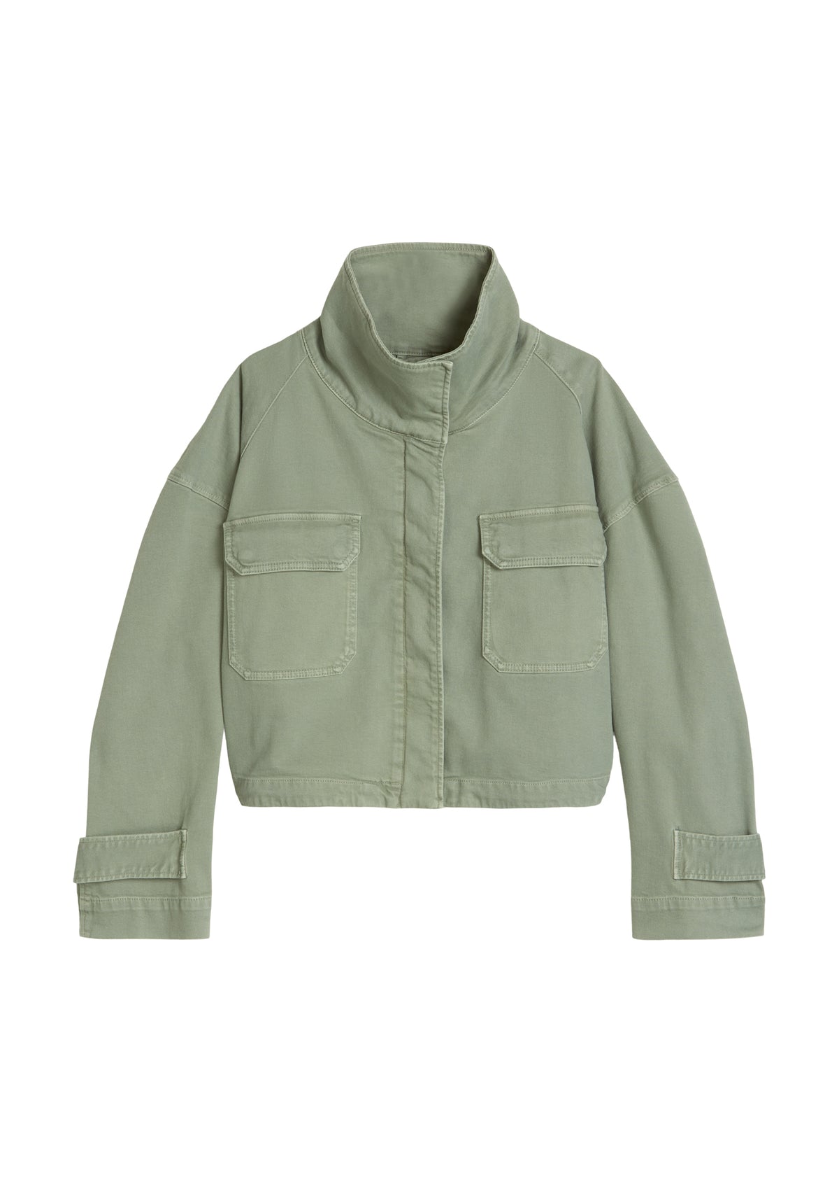 Funnel-Neck-Jacke loose