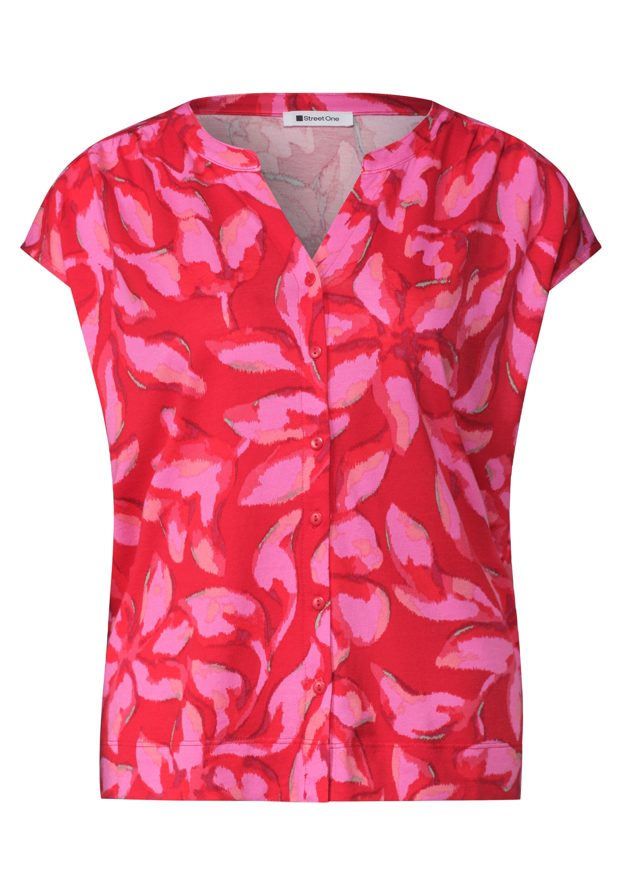 Shirt mit Knopfleiste und Print