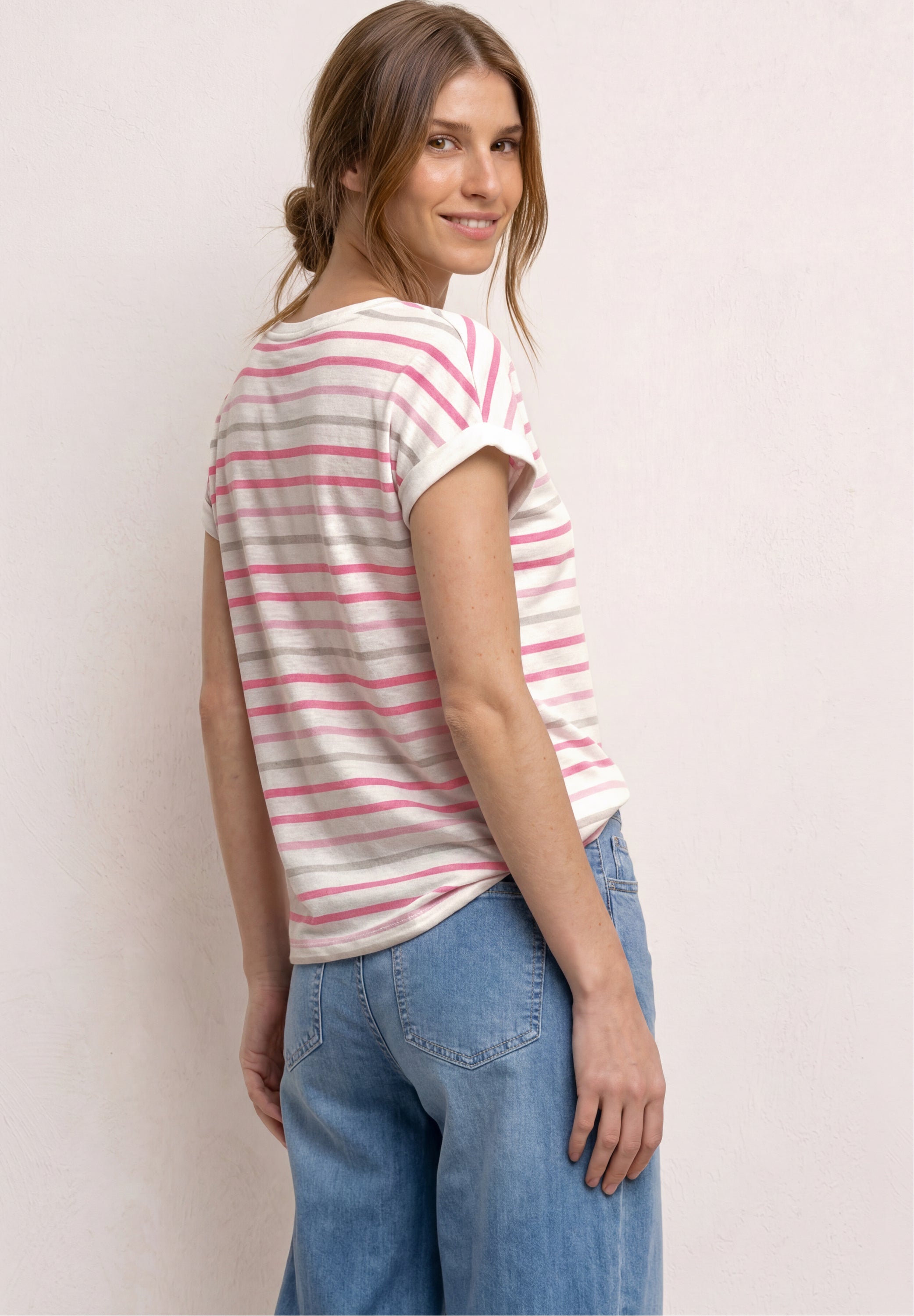 Dropped Shoulder Shirt mit Streifen