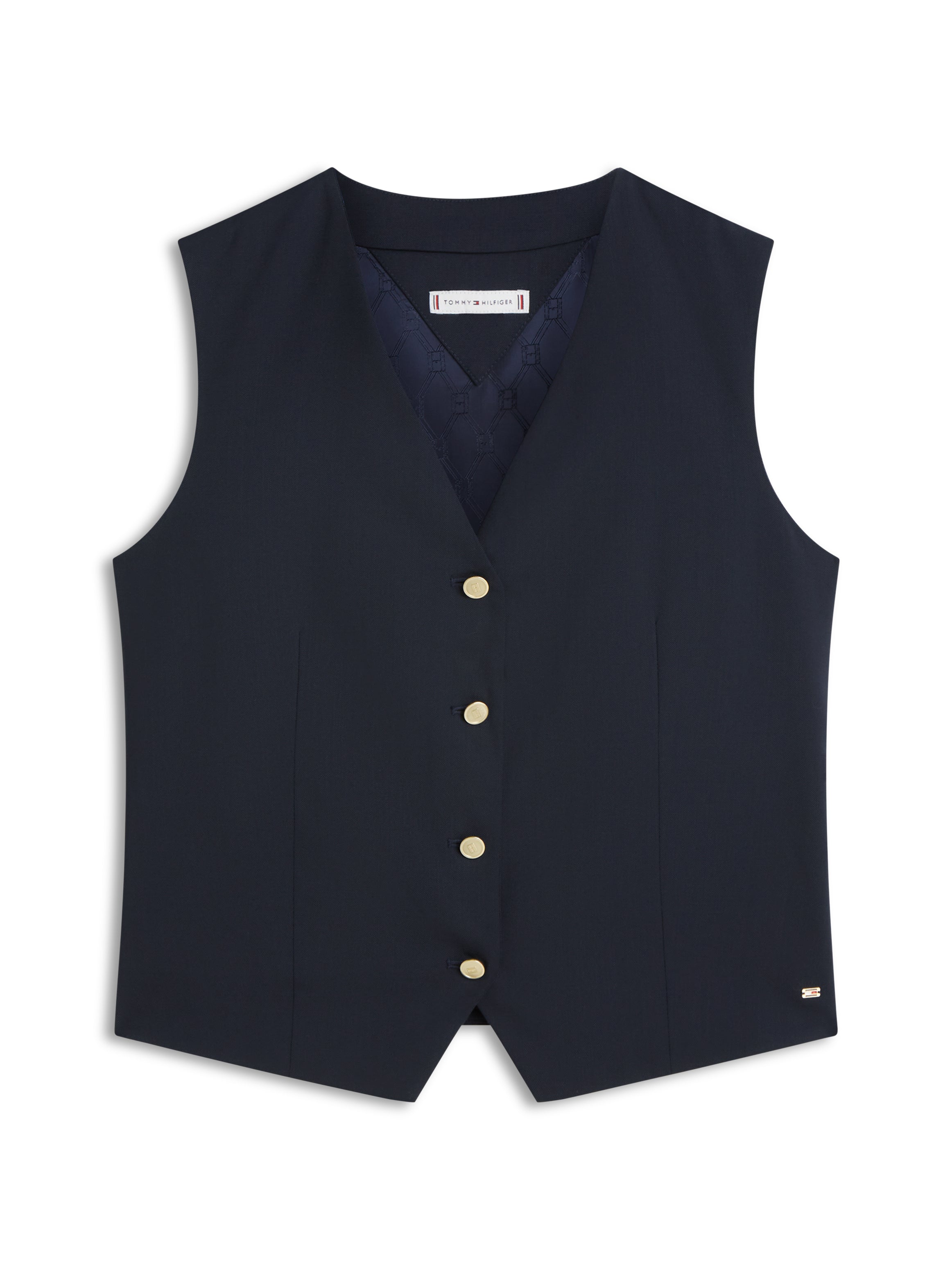 Timeless Wool Blend Gold-Tone Button Waistcoat