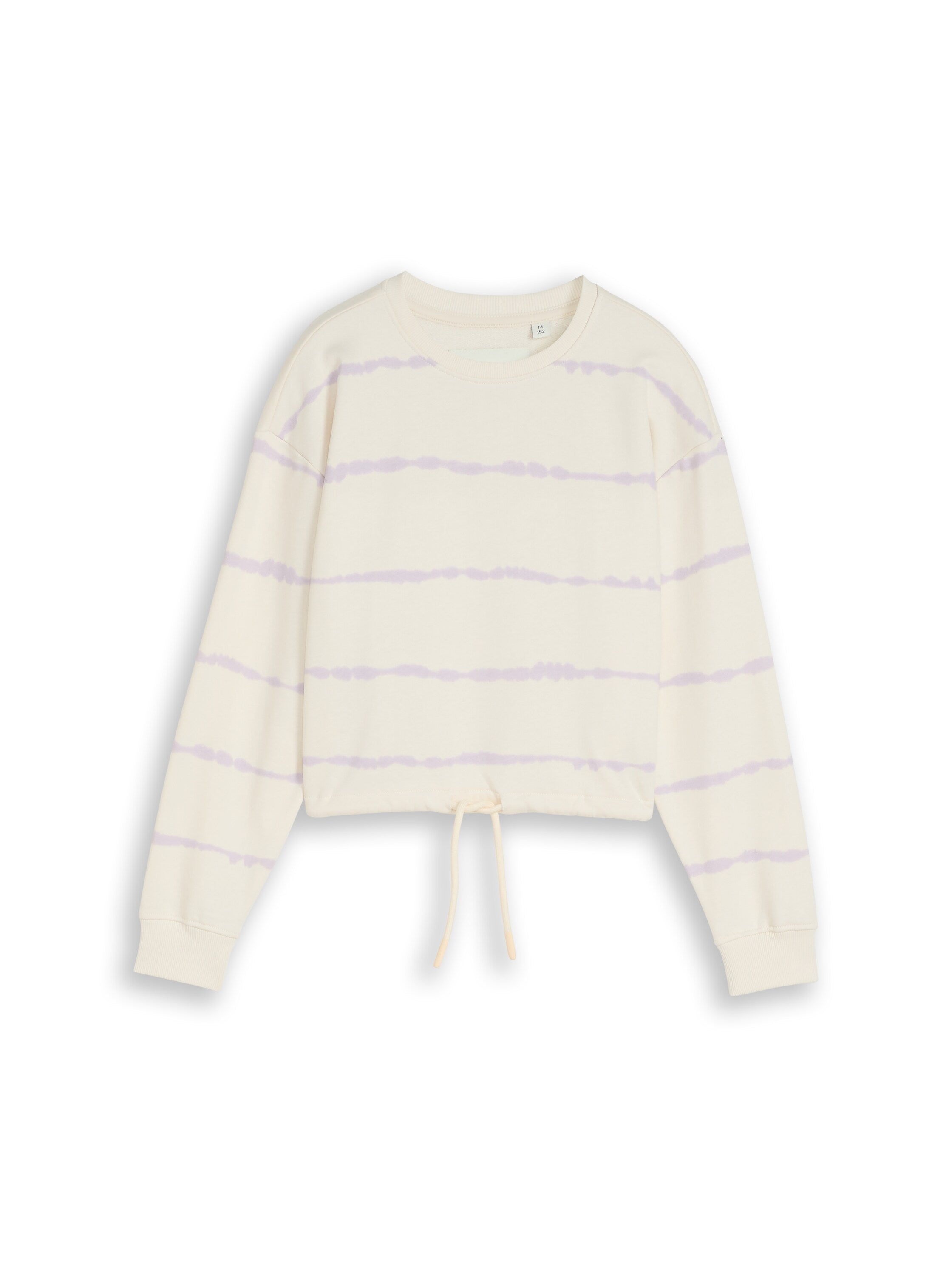 Cropped Sweatshirt mit Batikmuster