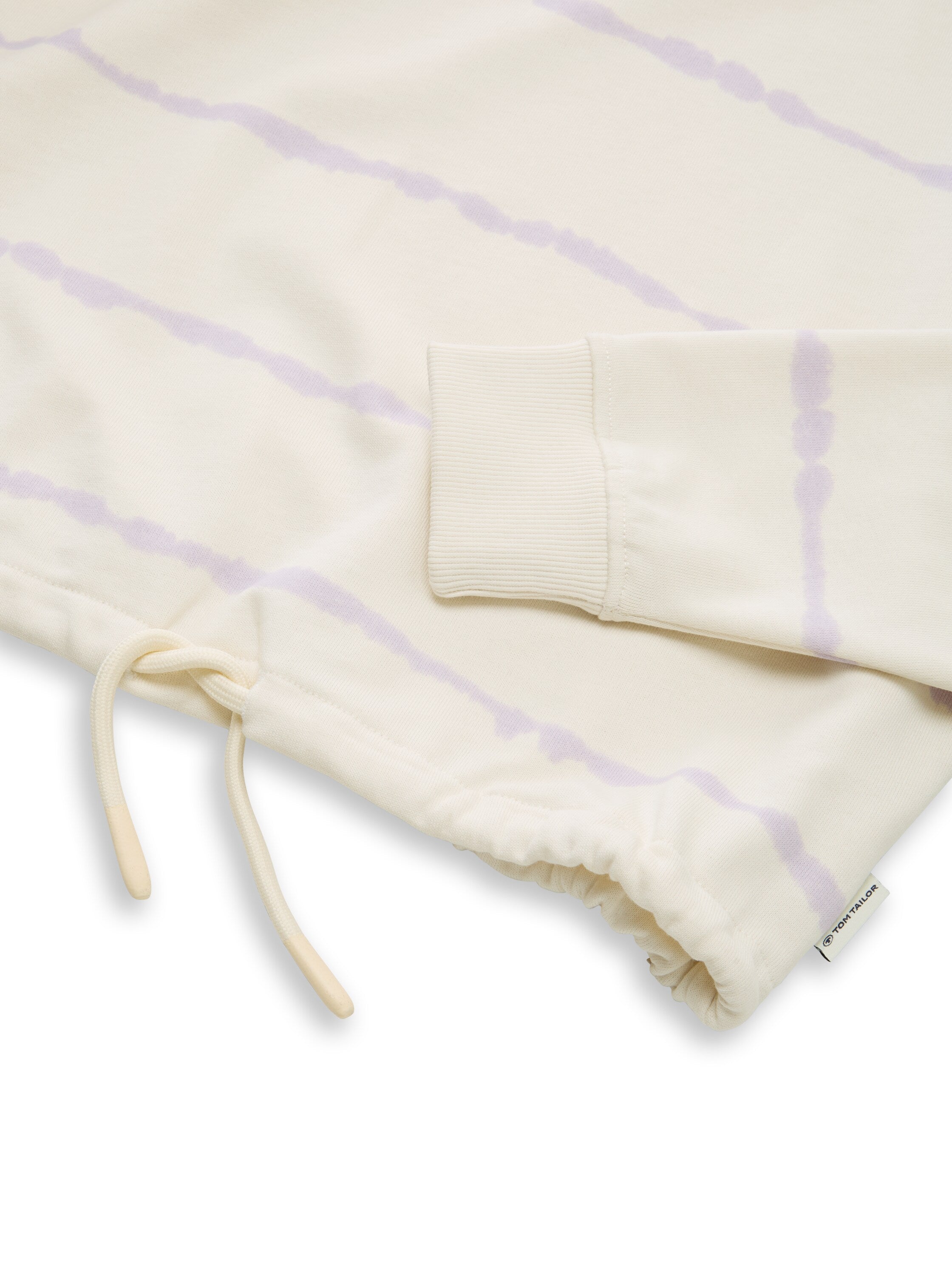 Cropped Sweatshirt mit Batikmuster