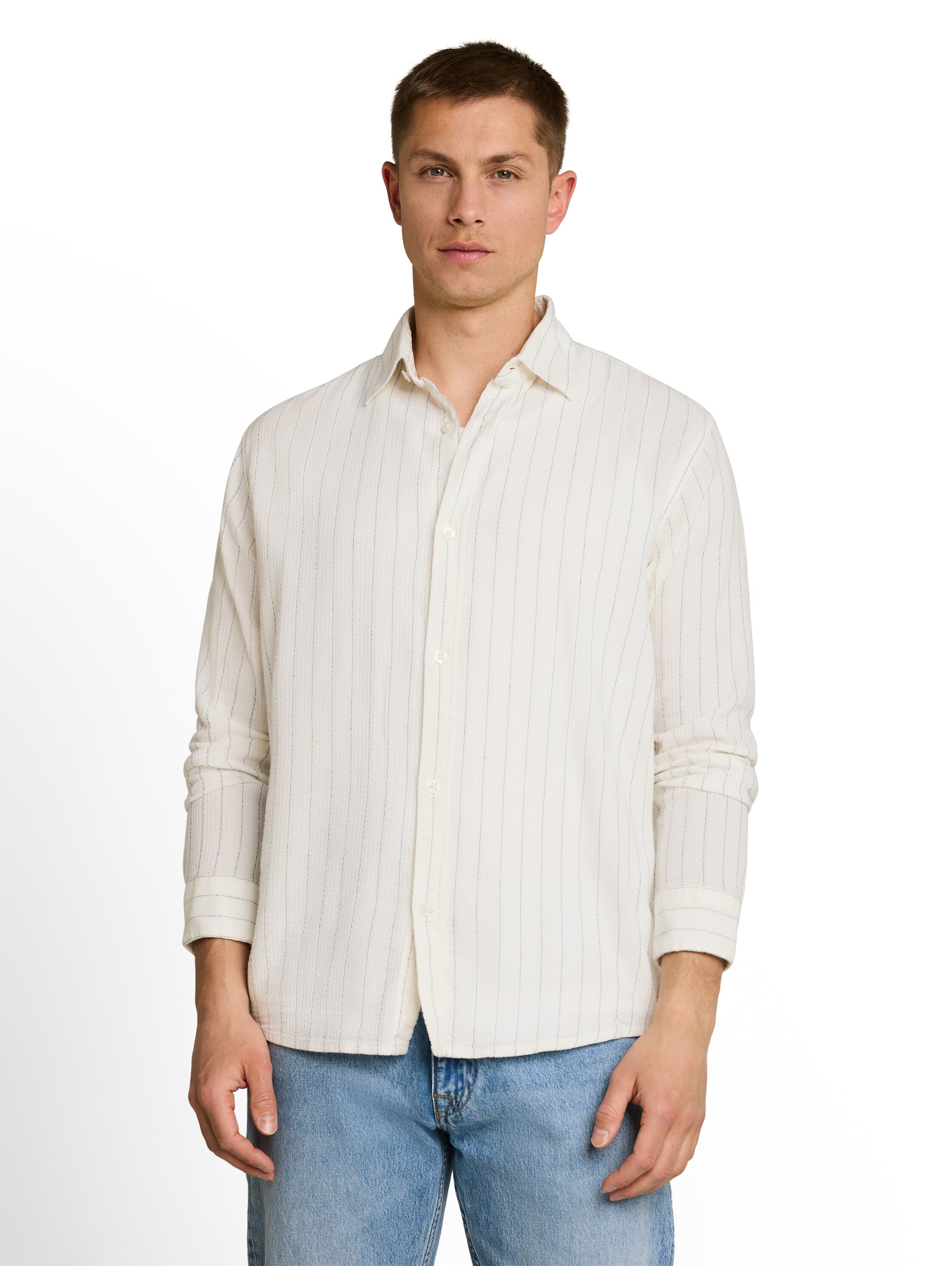 Relaxed Fit Hemd mit Streifen