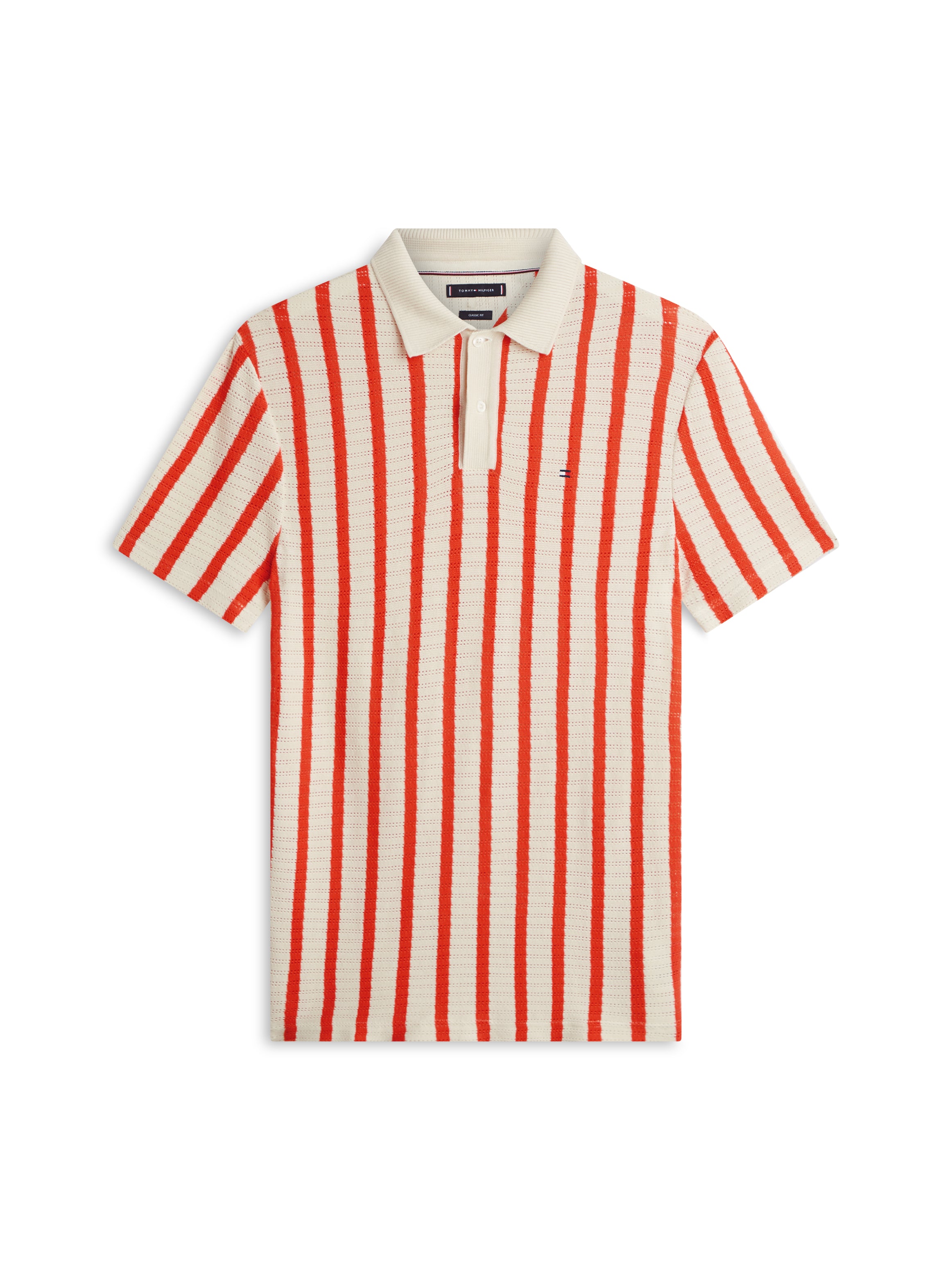OPEN KNIT RELAXED FIT POLO