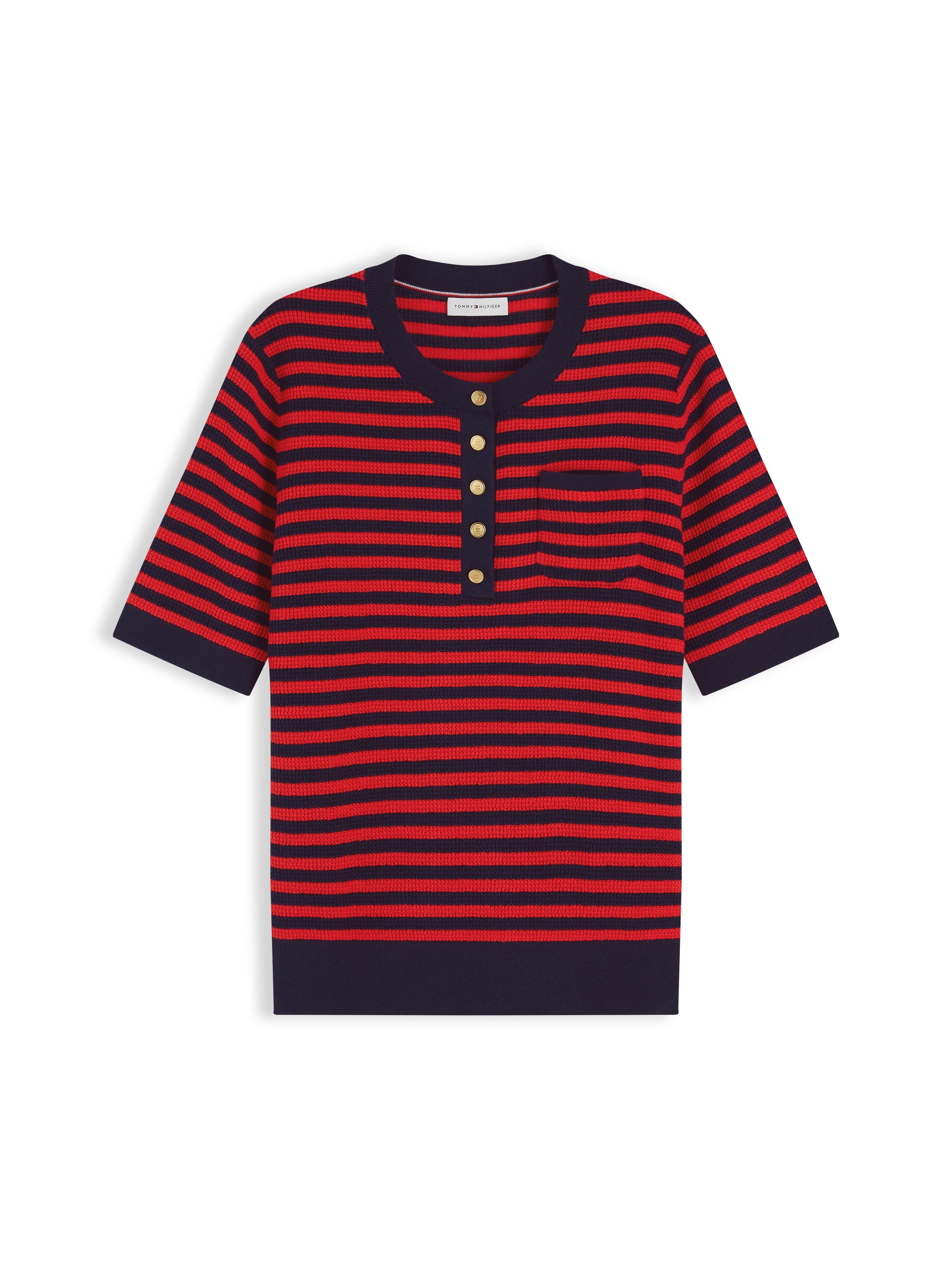 GOLD BUTTON S/S HENLEY
