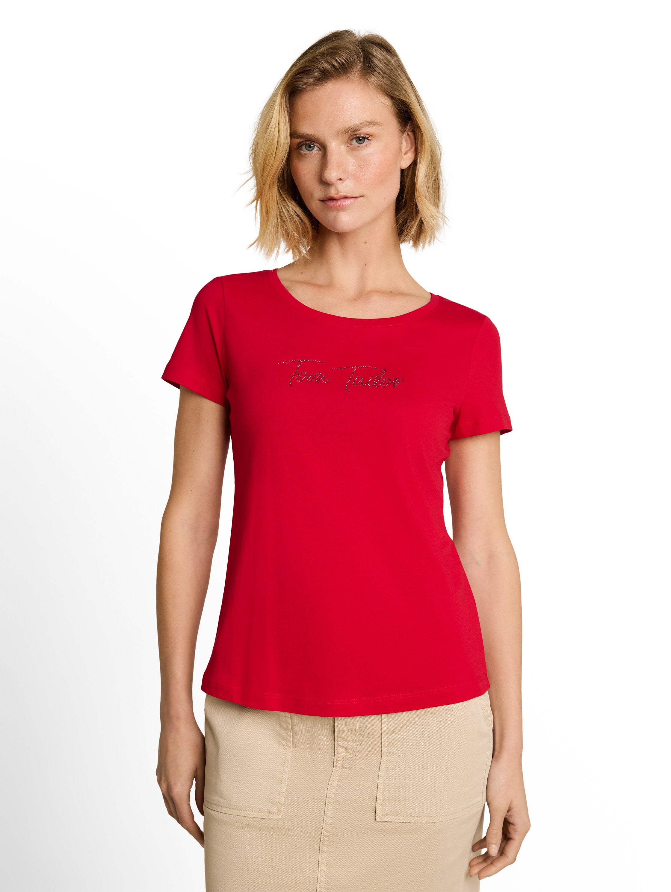 T-Shirt mit Glitzer-Logo