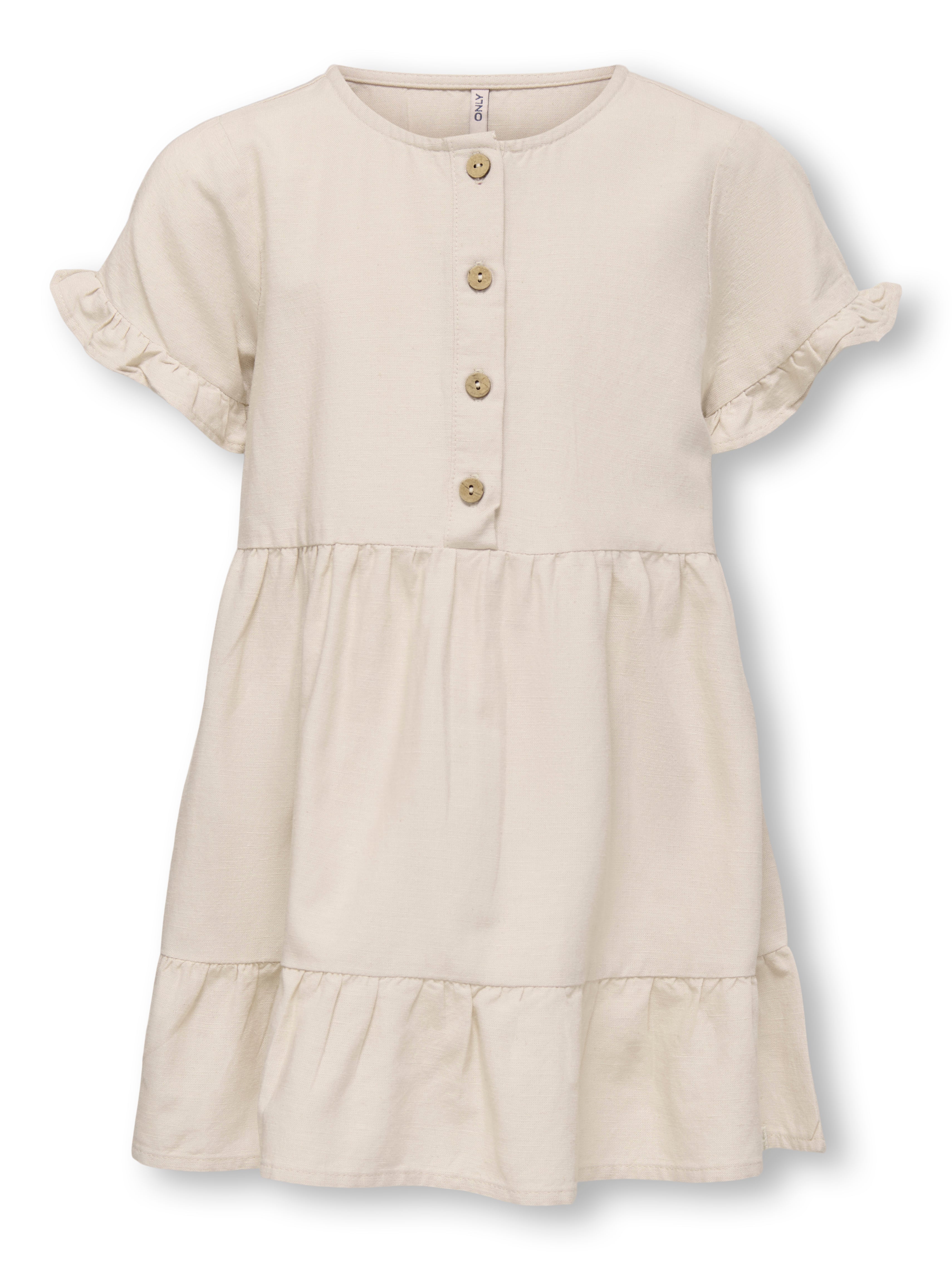 KMGANNABELL S/S LINEN DRESS PNT