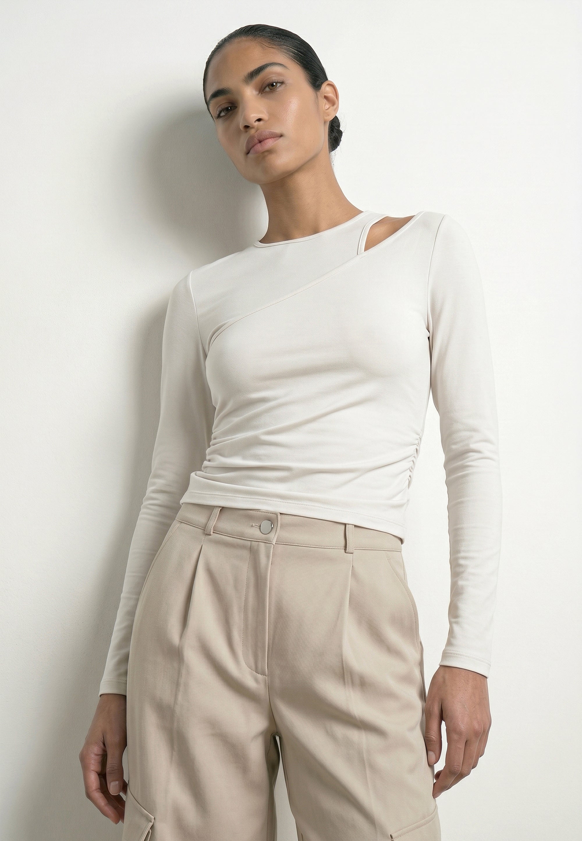 HDJULIA LS LAYERED FITTED TOP