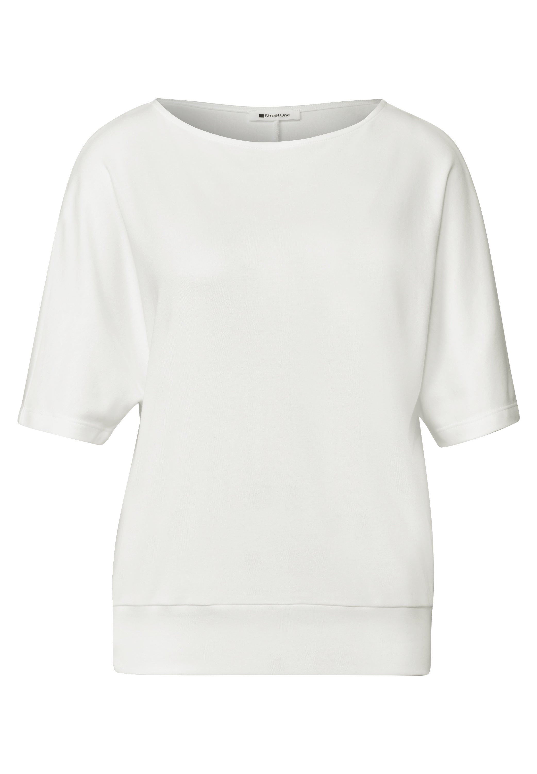Basic Shirt mit Boat Neck und Elastikbund