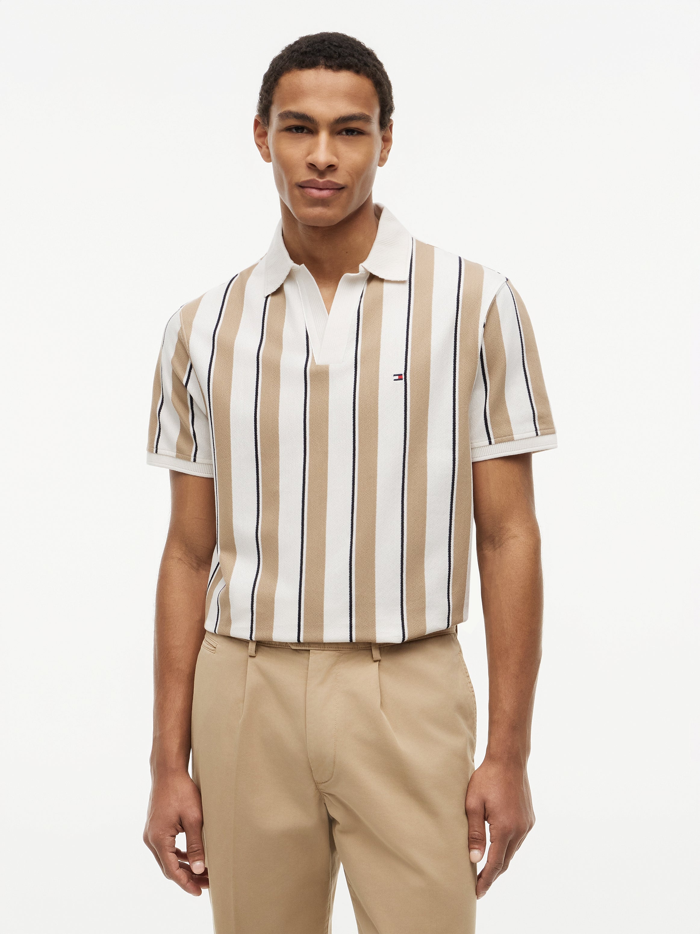 V NECK CREPE CLASSIC POLO