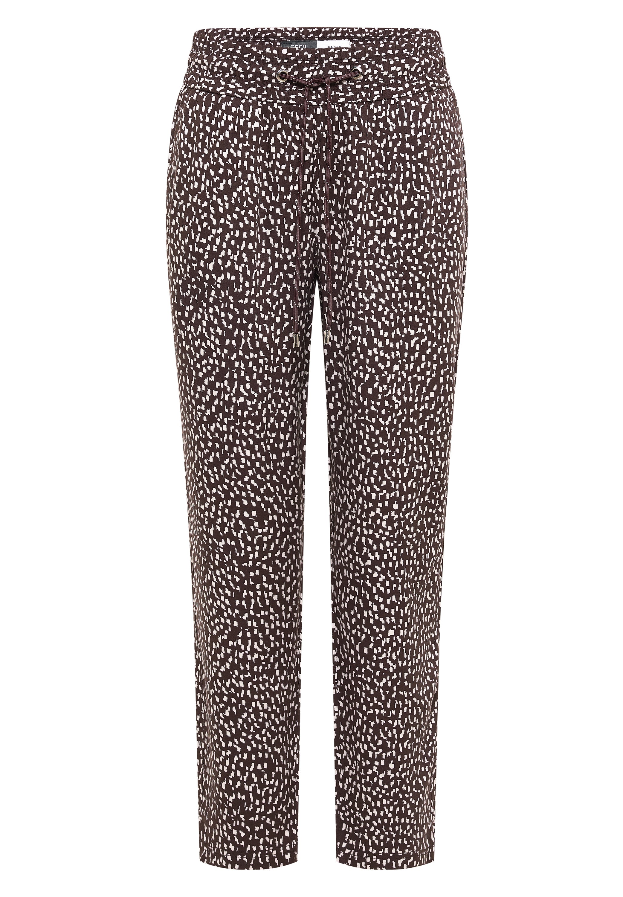 Mid Waist Slim Leg Hose im Loose Fit