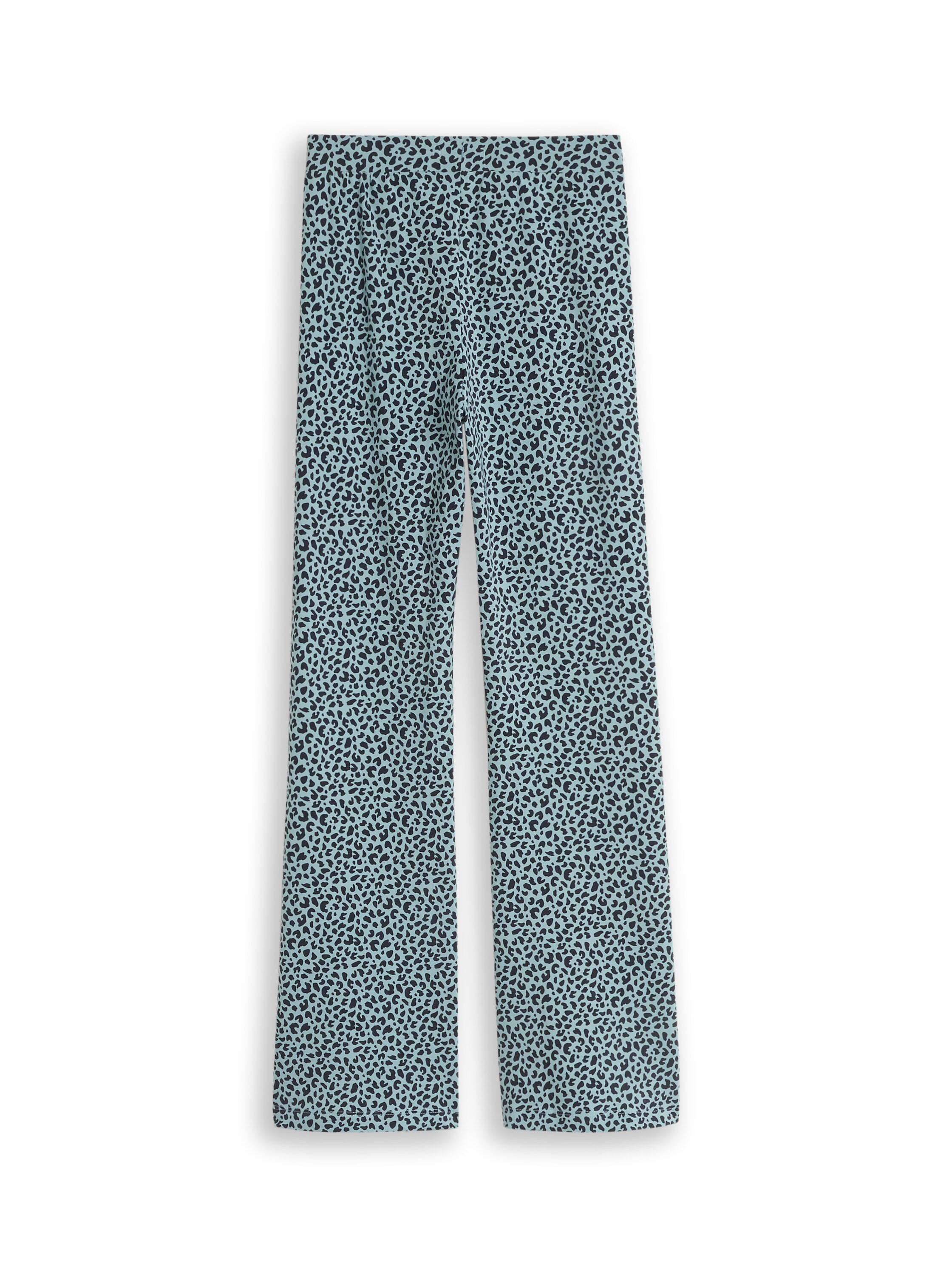Flared Leggings mit Leomuster