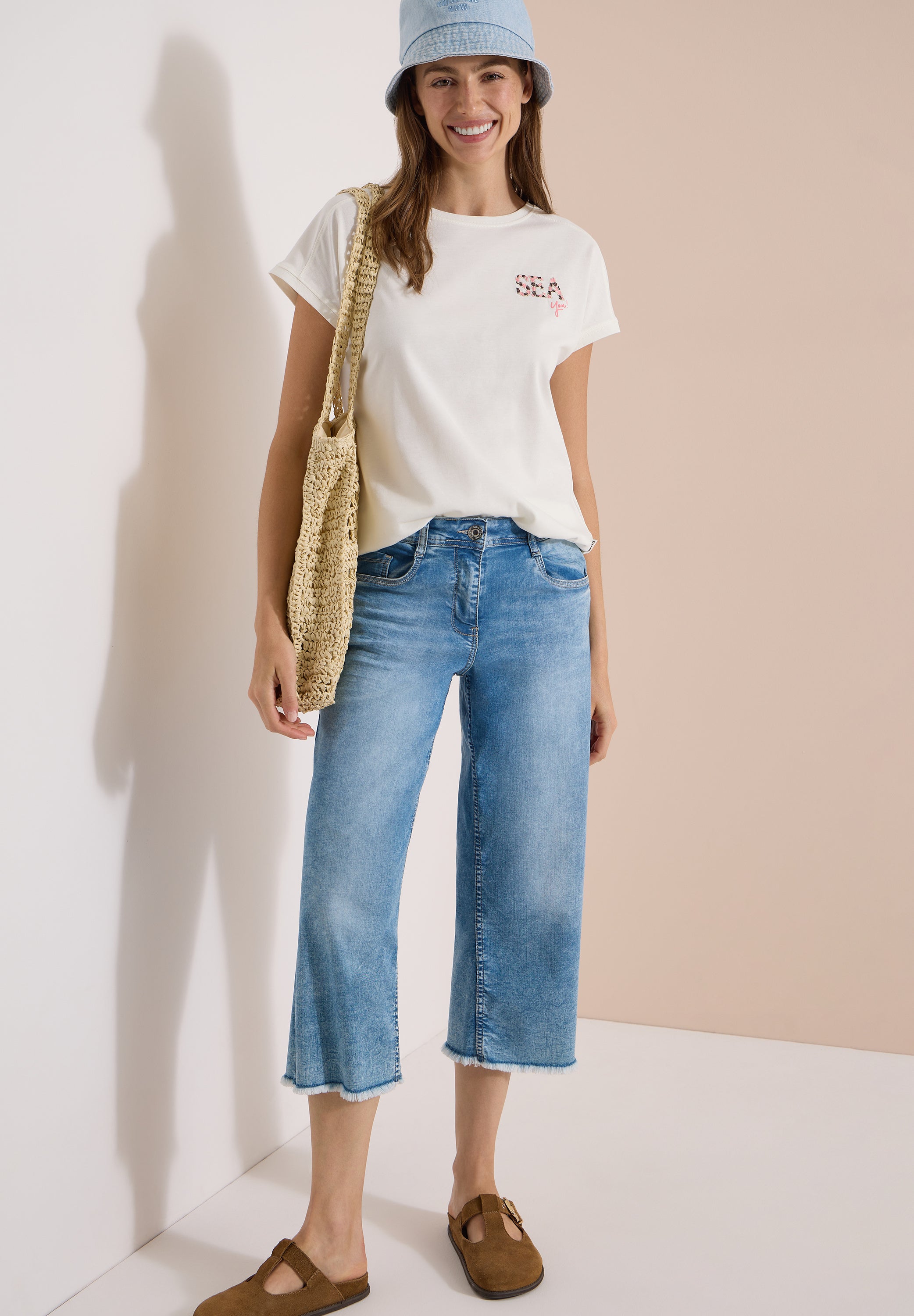 T-Shirt mit Rundhals und Embroidery