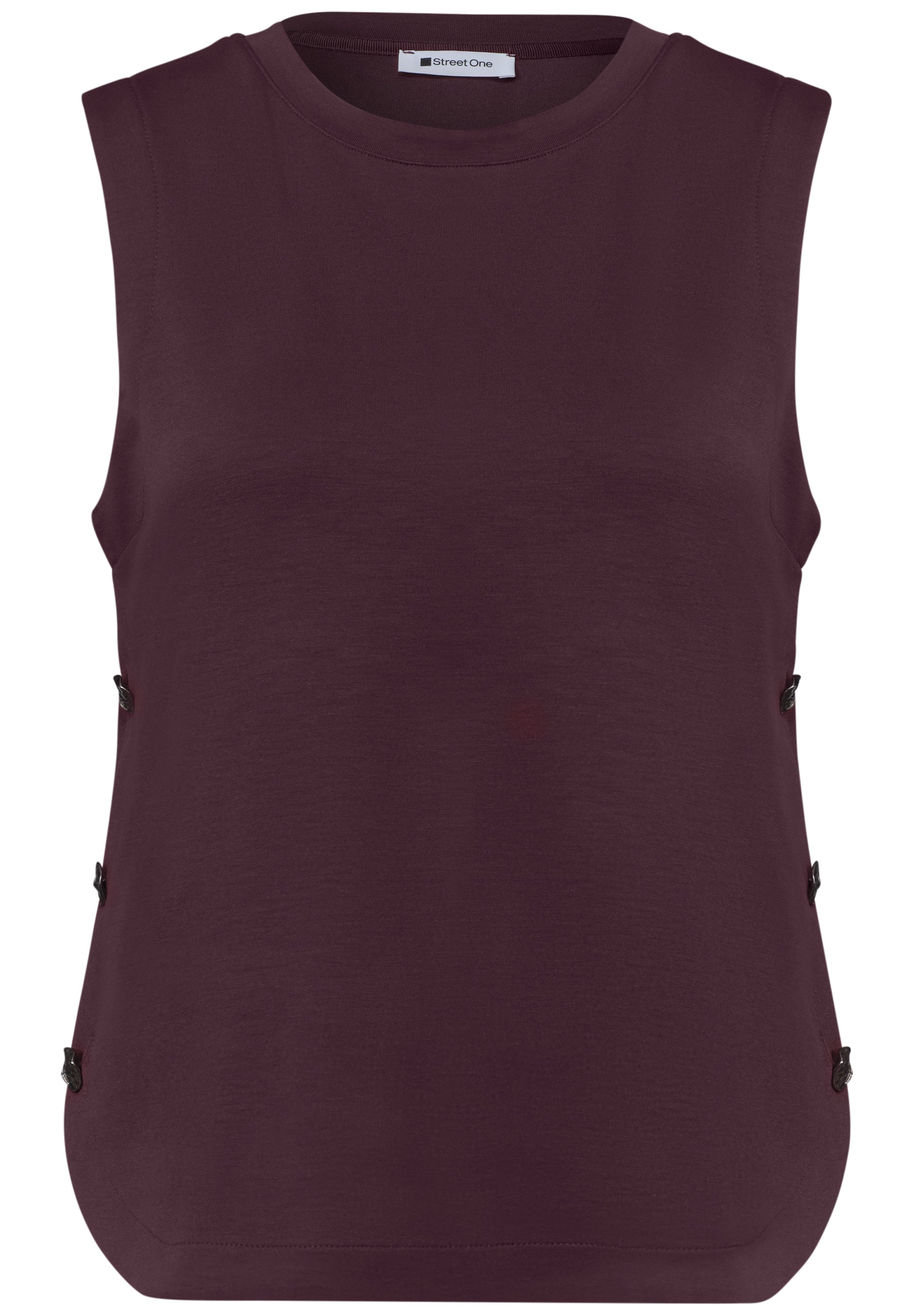 Top mit seitlichen Knopfdetails