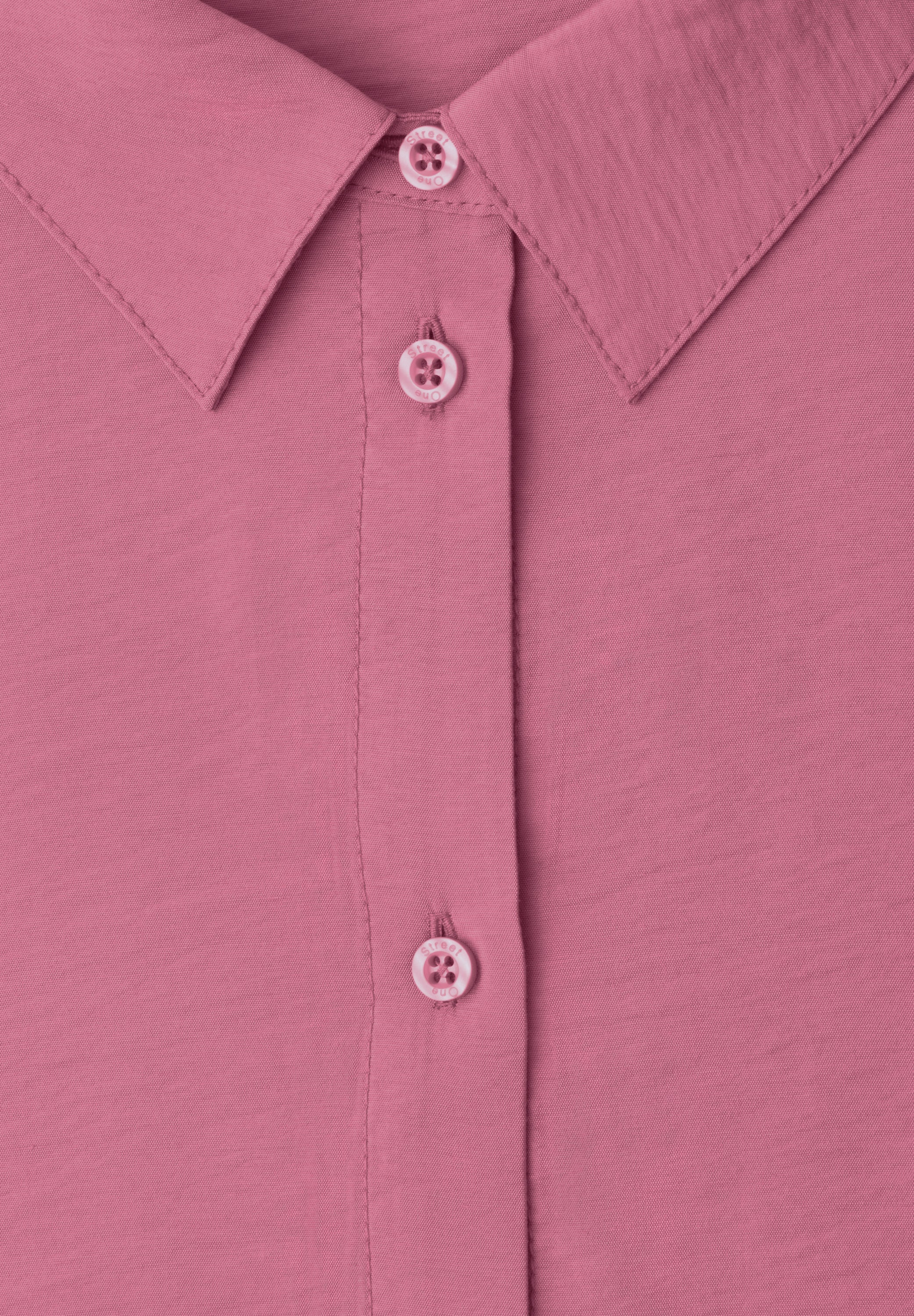 Kurzarm Hemdbluse in Unifarbe