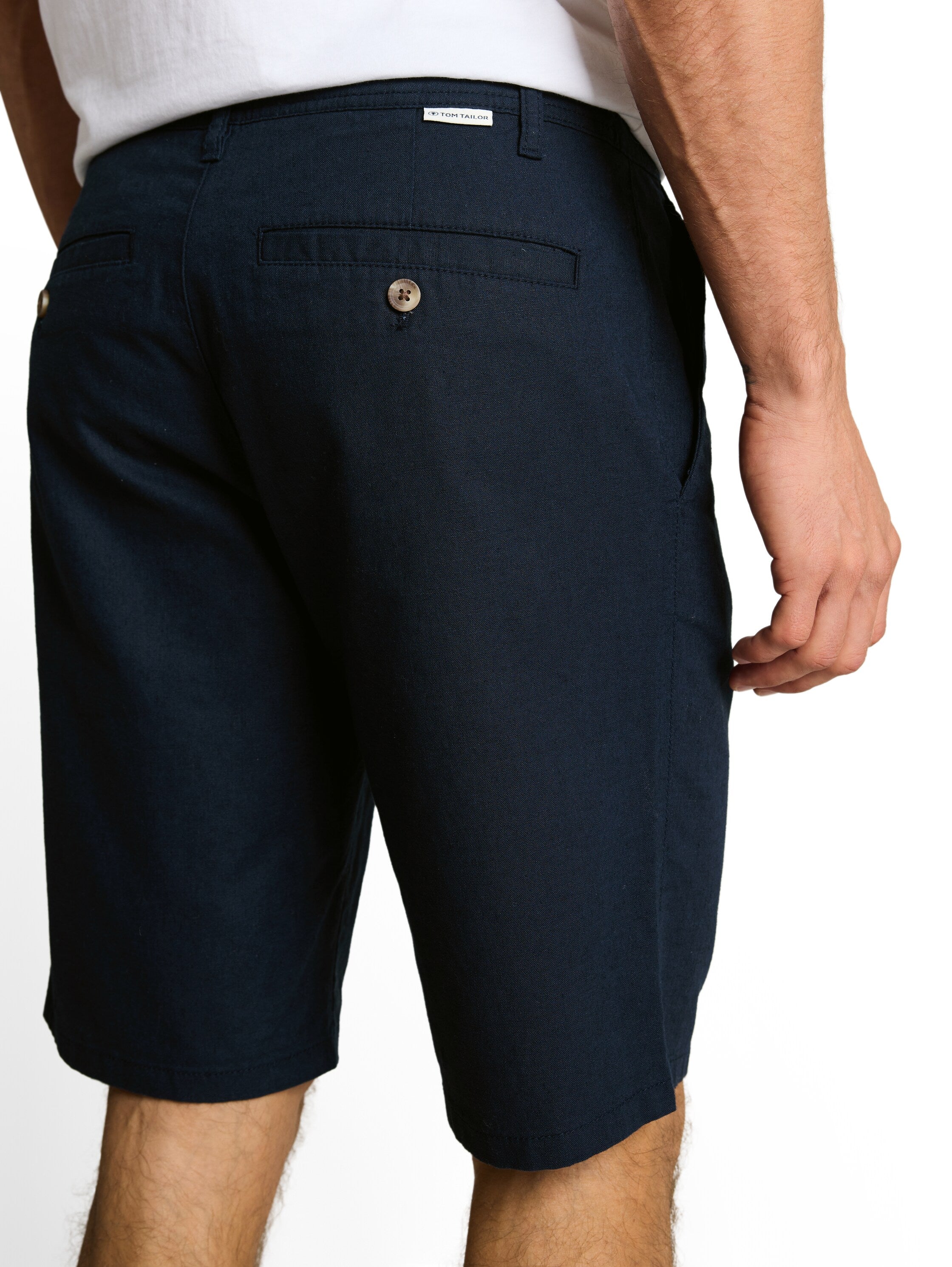 TTREGULAR Chino Shorts mit Leinenanteil
