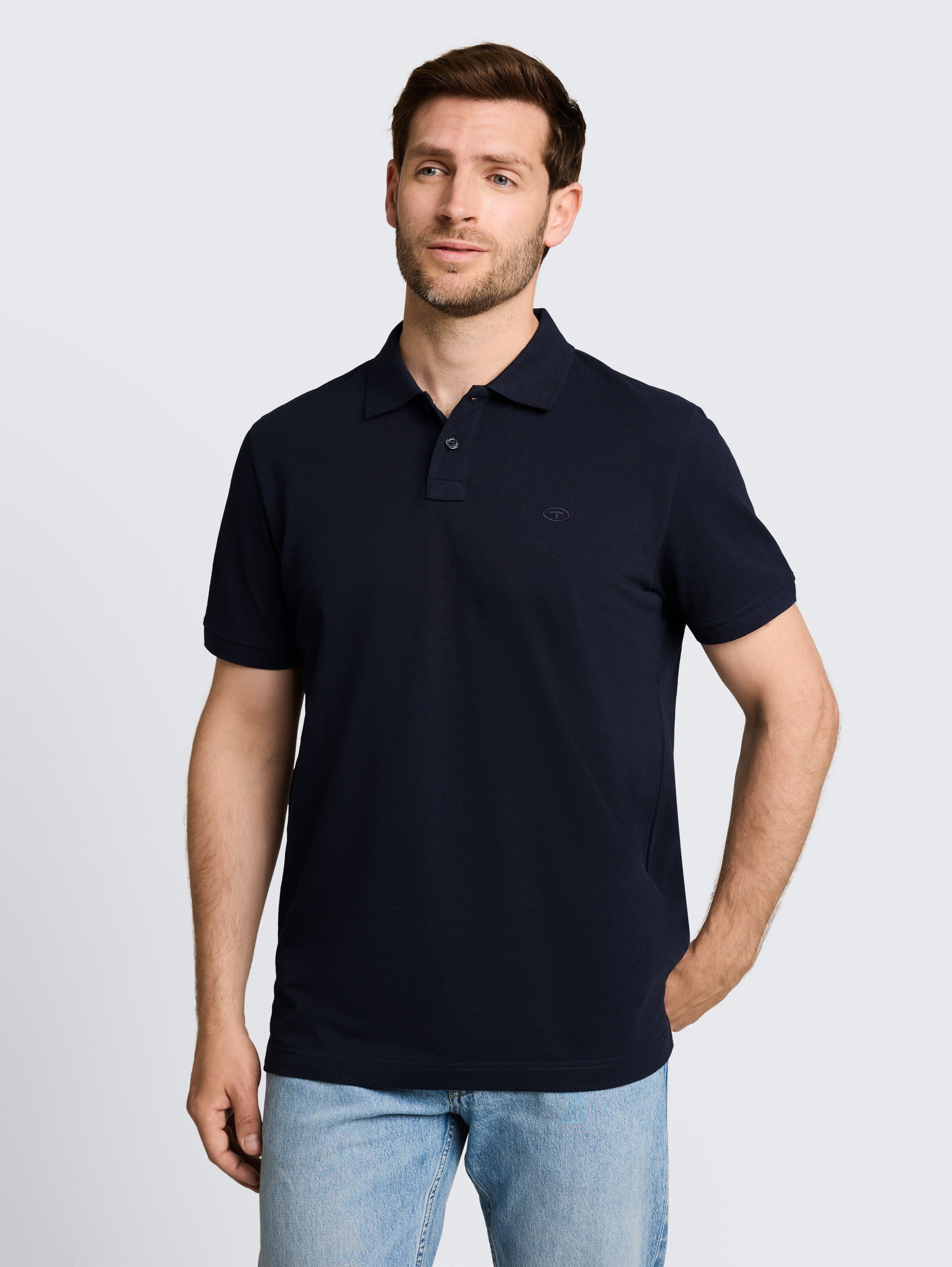 Piqué Poloshirt mit Logo-Stickerei