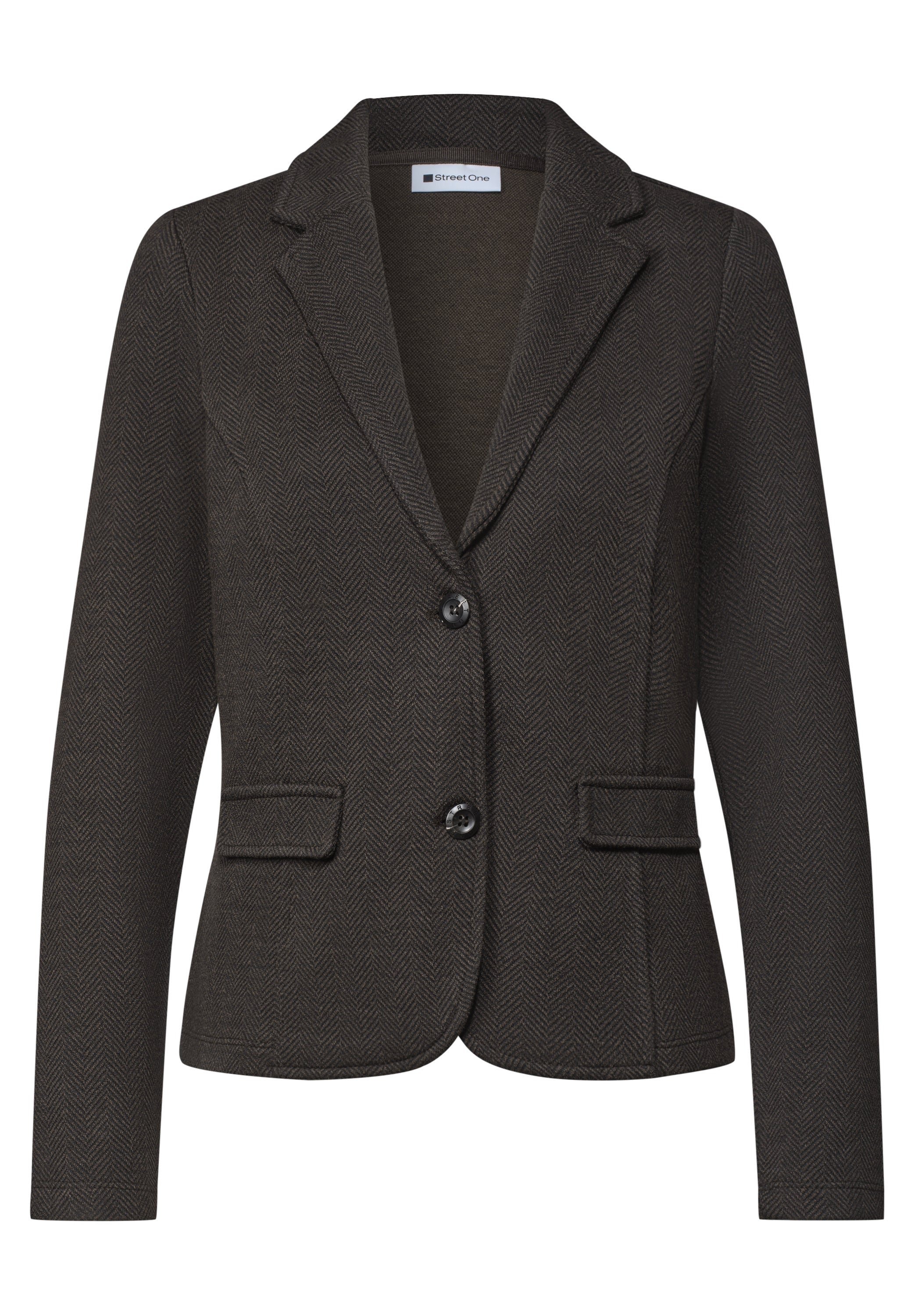 Basic Blazer mit Reverskragen und Dessin