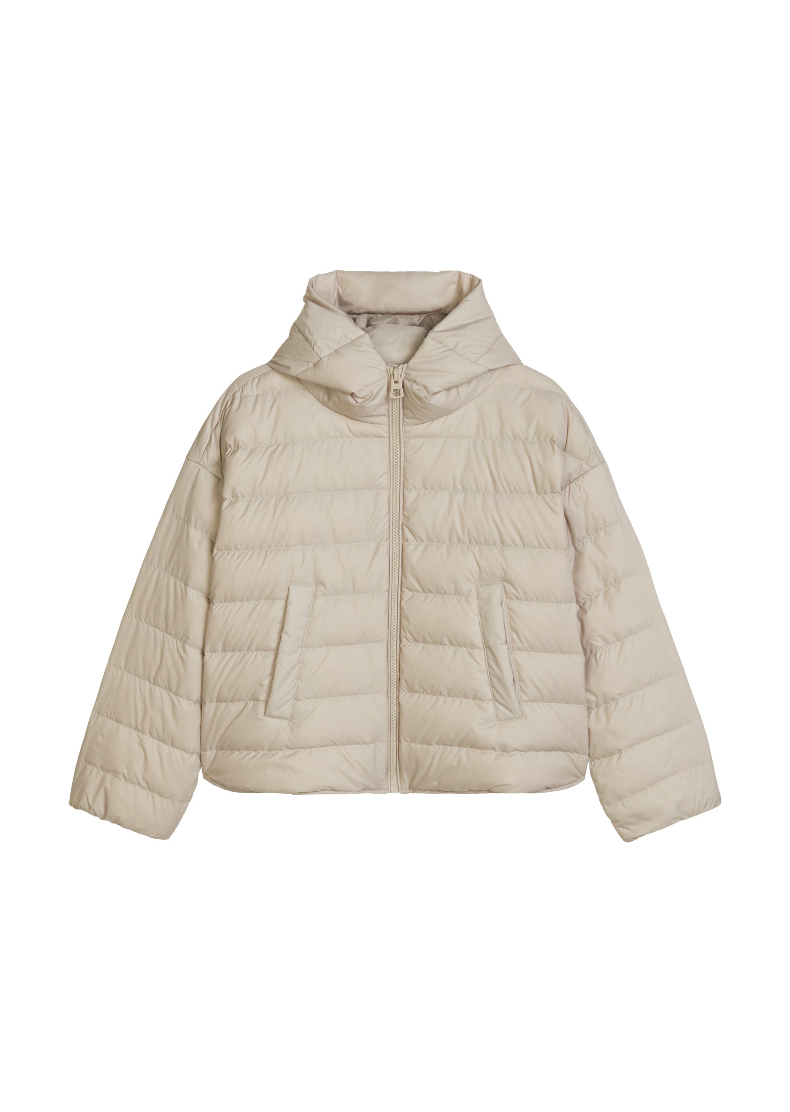 Daunen-Steppjacke mit Kapuze relaxed