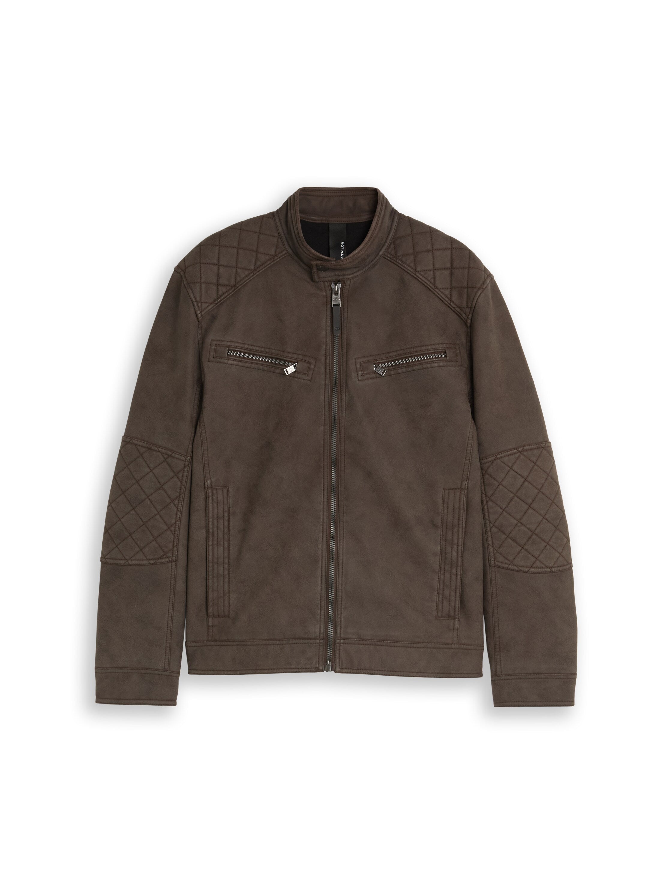 Bikerjacke in Veloursleder-Optik