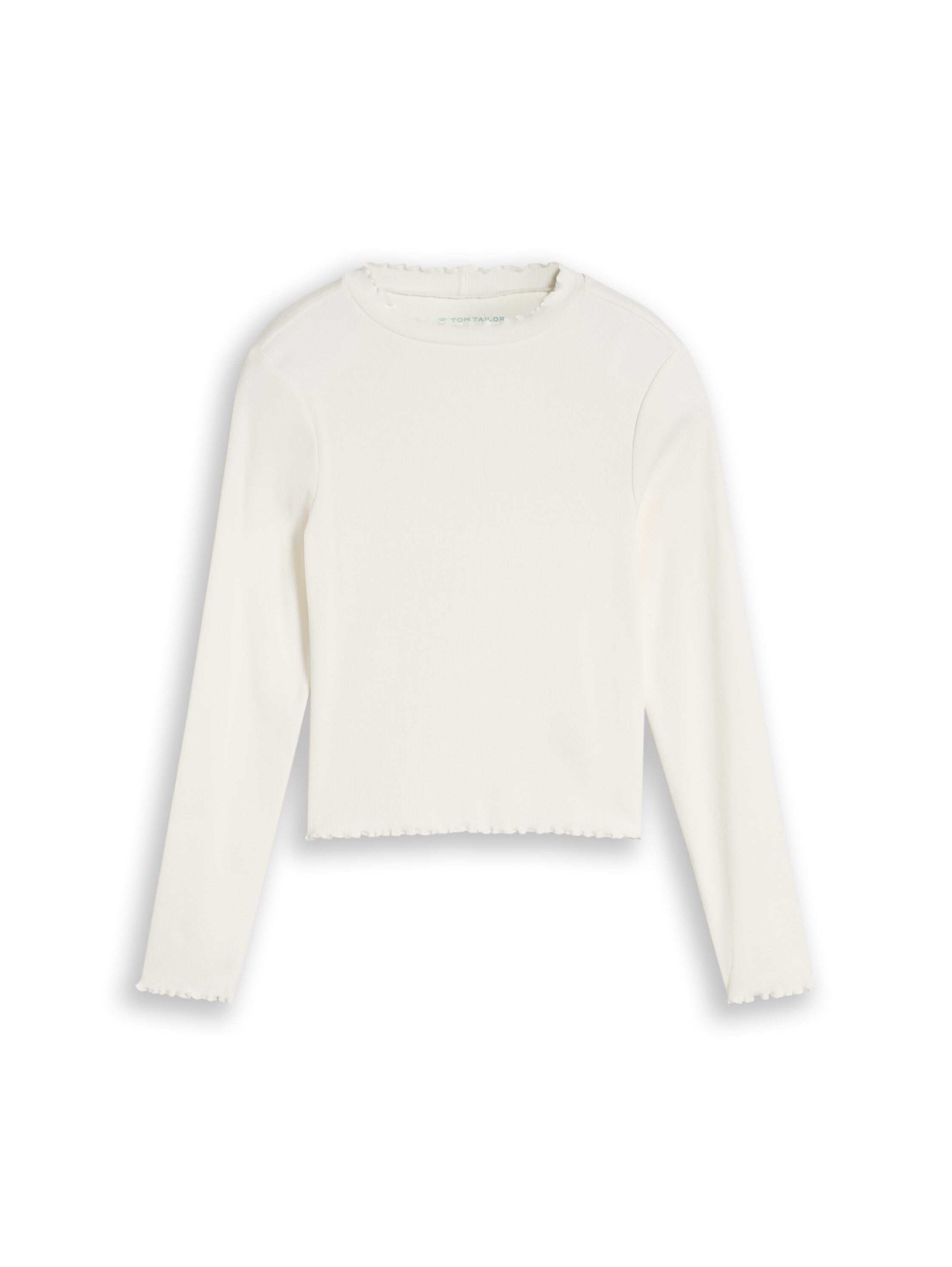 Cropped Shirt mit Rippstruktur