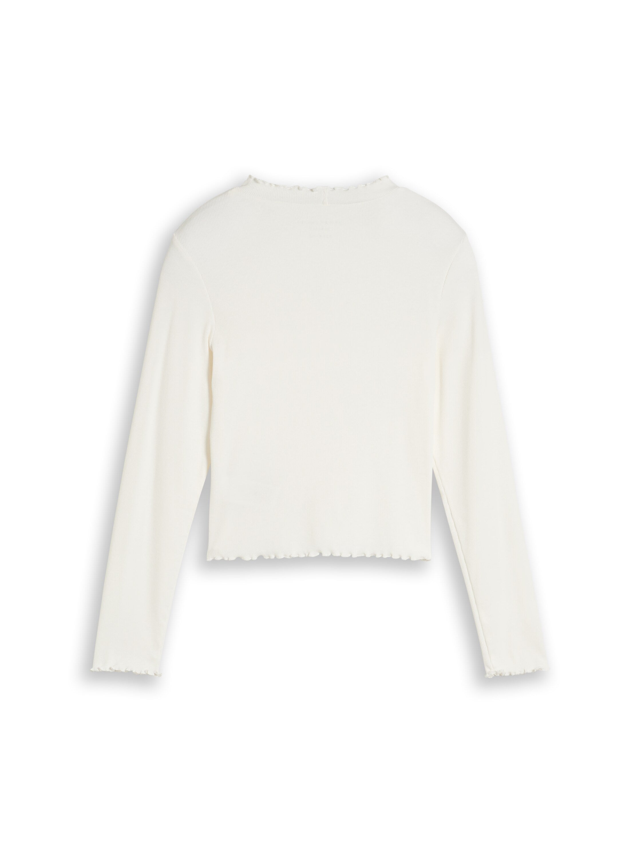 Cropped Shirt mit Rippstruktur