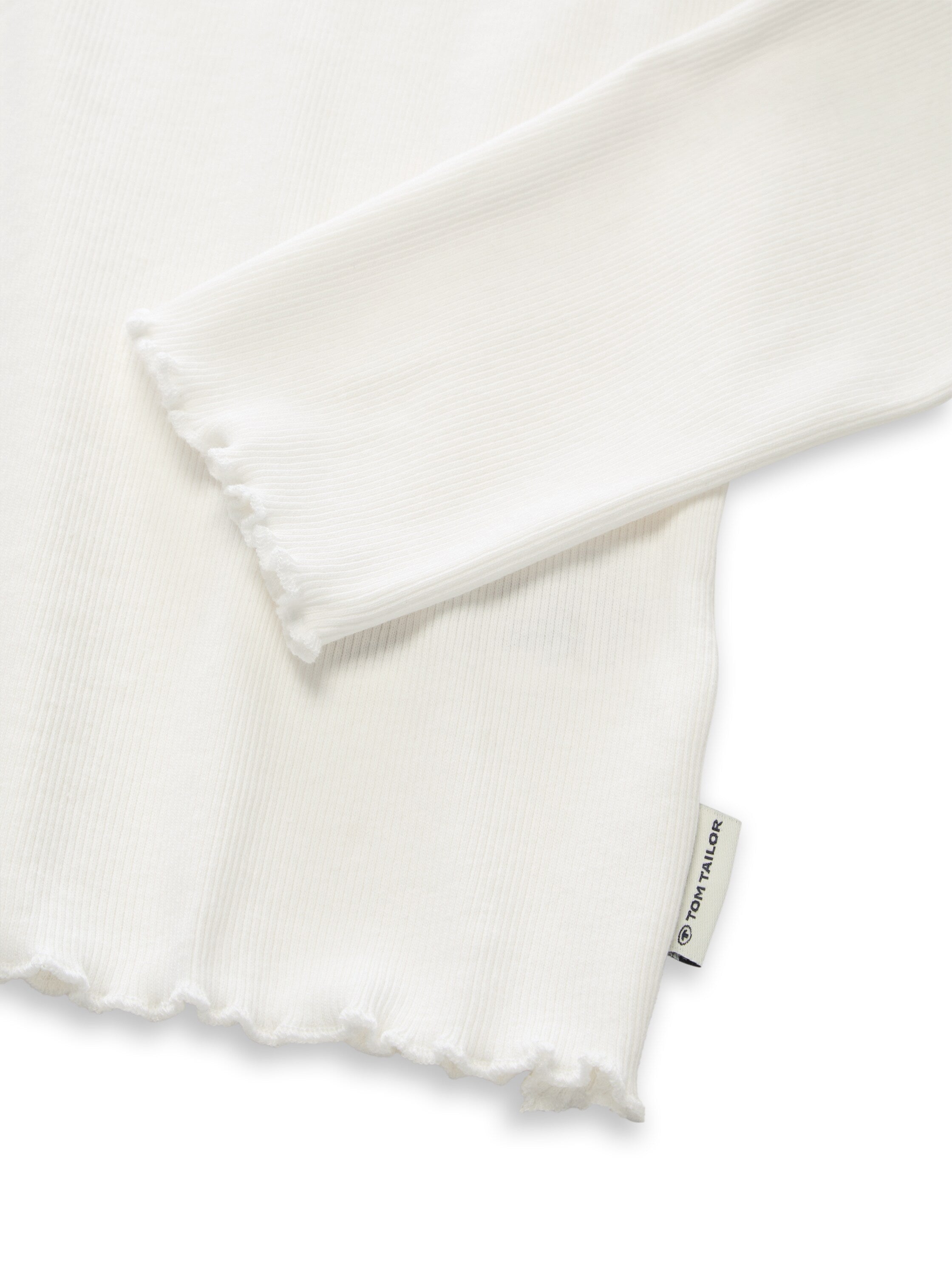 Cropped Shirt mit Rippstruktur