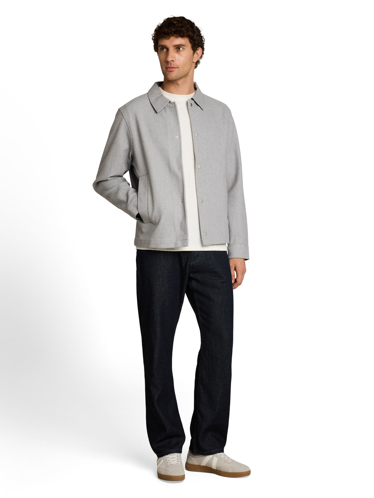 Relaxed Fit Jacke mit Druckknöpfen