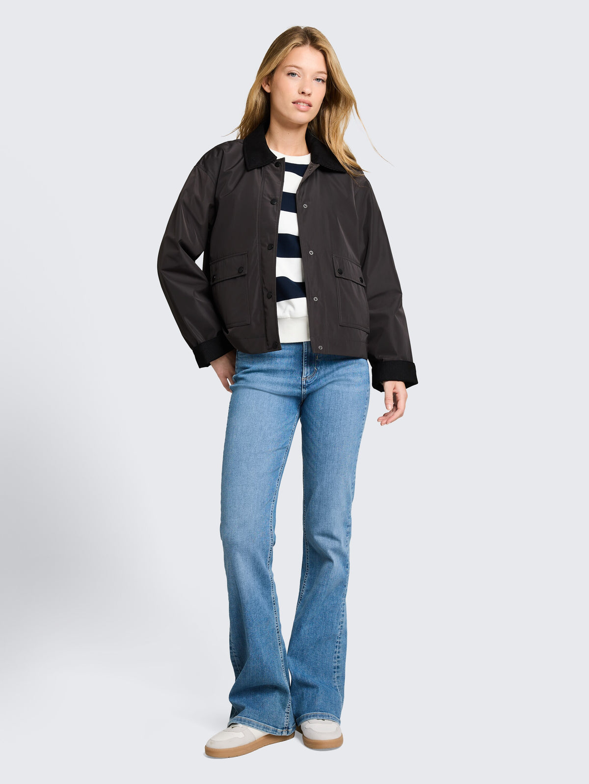 Übergangjacke mit Cord-Kragen