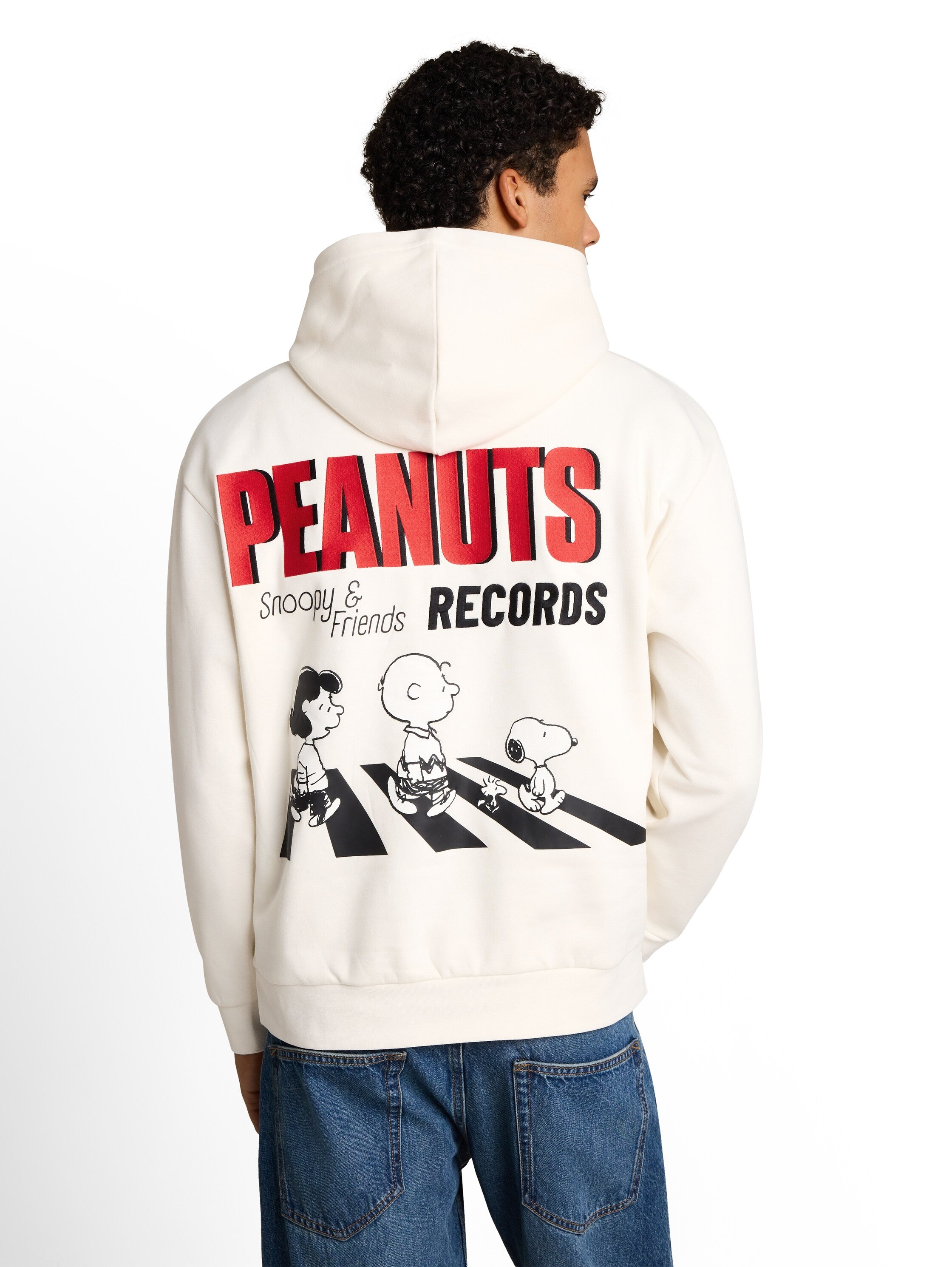 Relaxed Fit Hoodie Sweatshirt mit Snoopy-Rückenprint