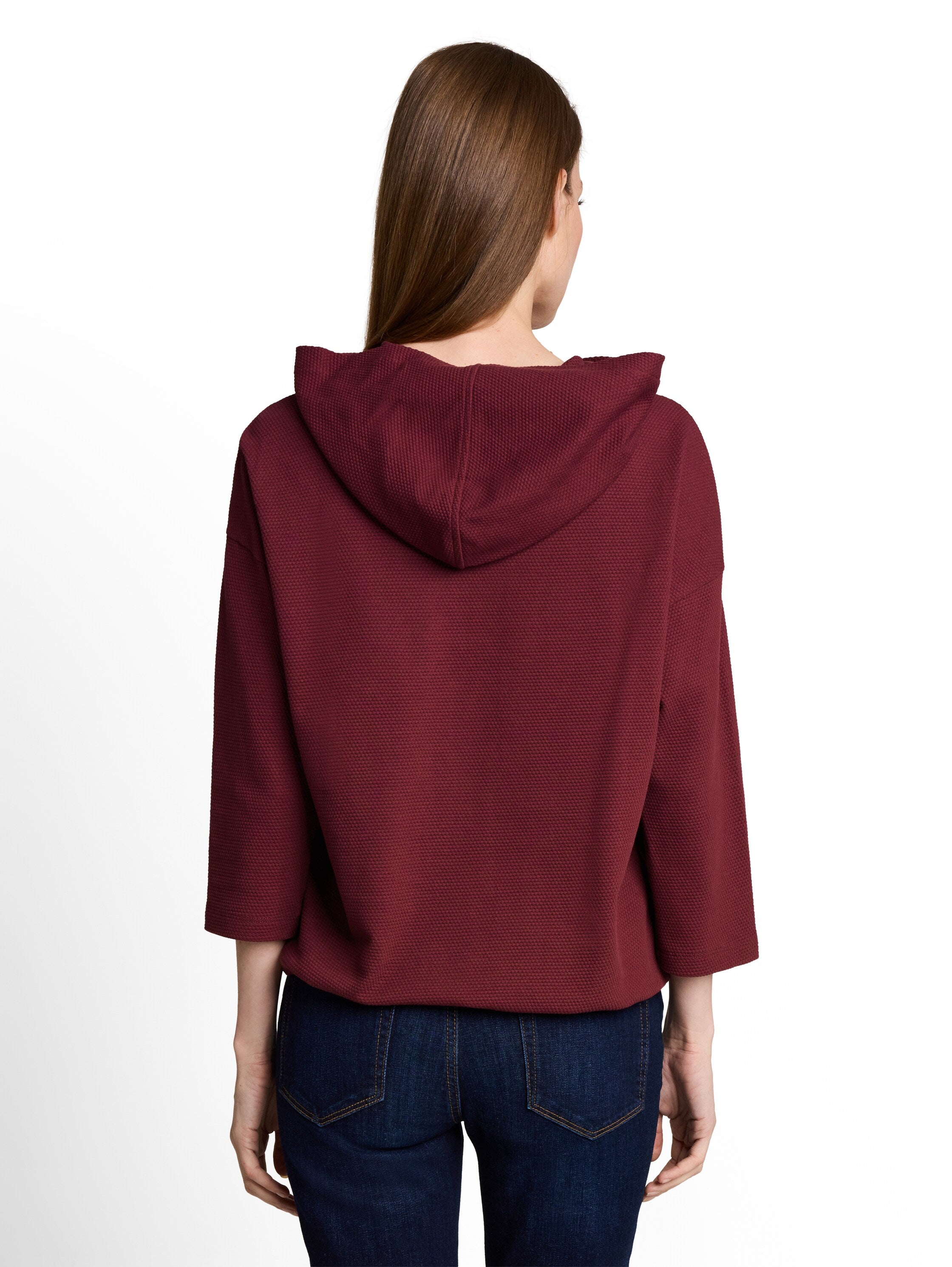 Hoodie Langarmshirt mit Kordelzug