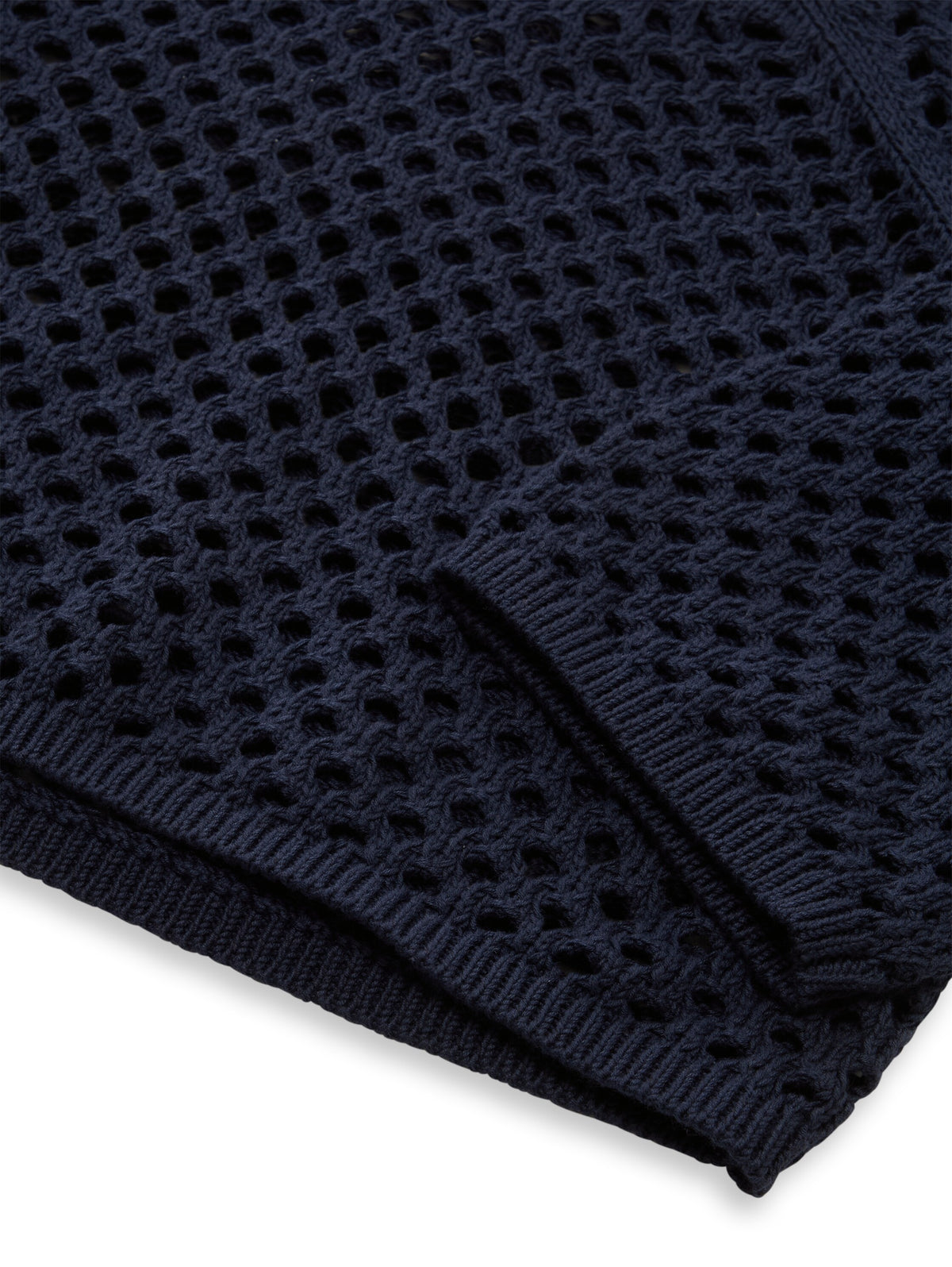 Cropped Strickpullover mit Lochmuster
