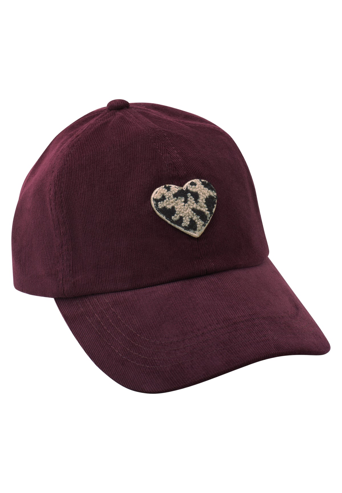 Cap aus Cord mit Herzdetail