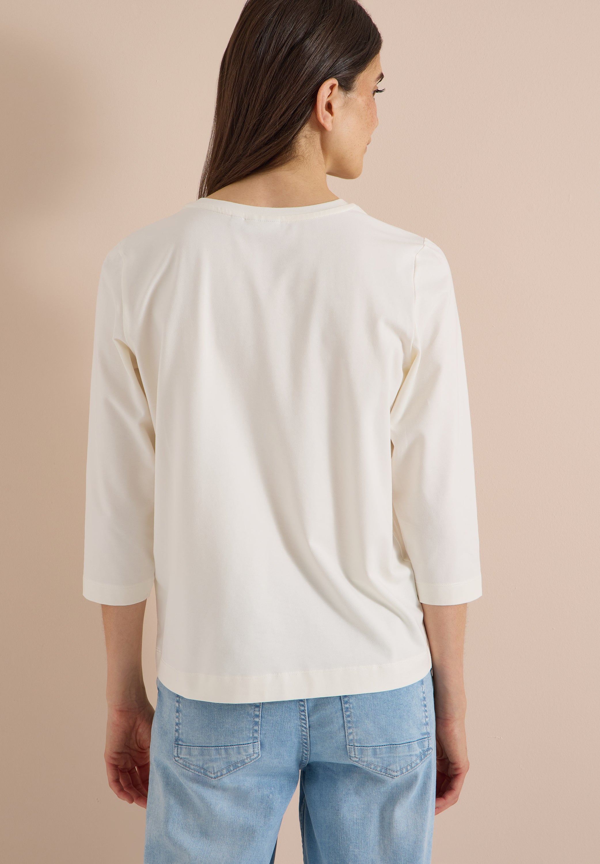 3/4-Arm Shirt mit Wording im Leo-Look