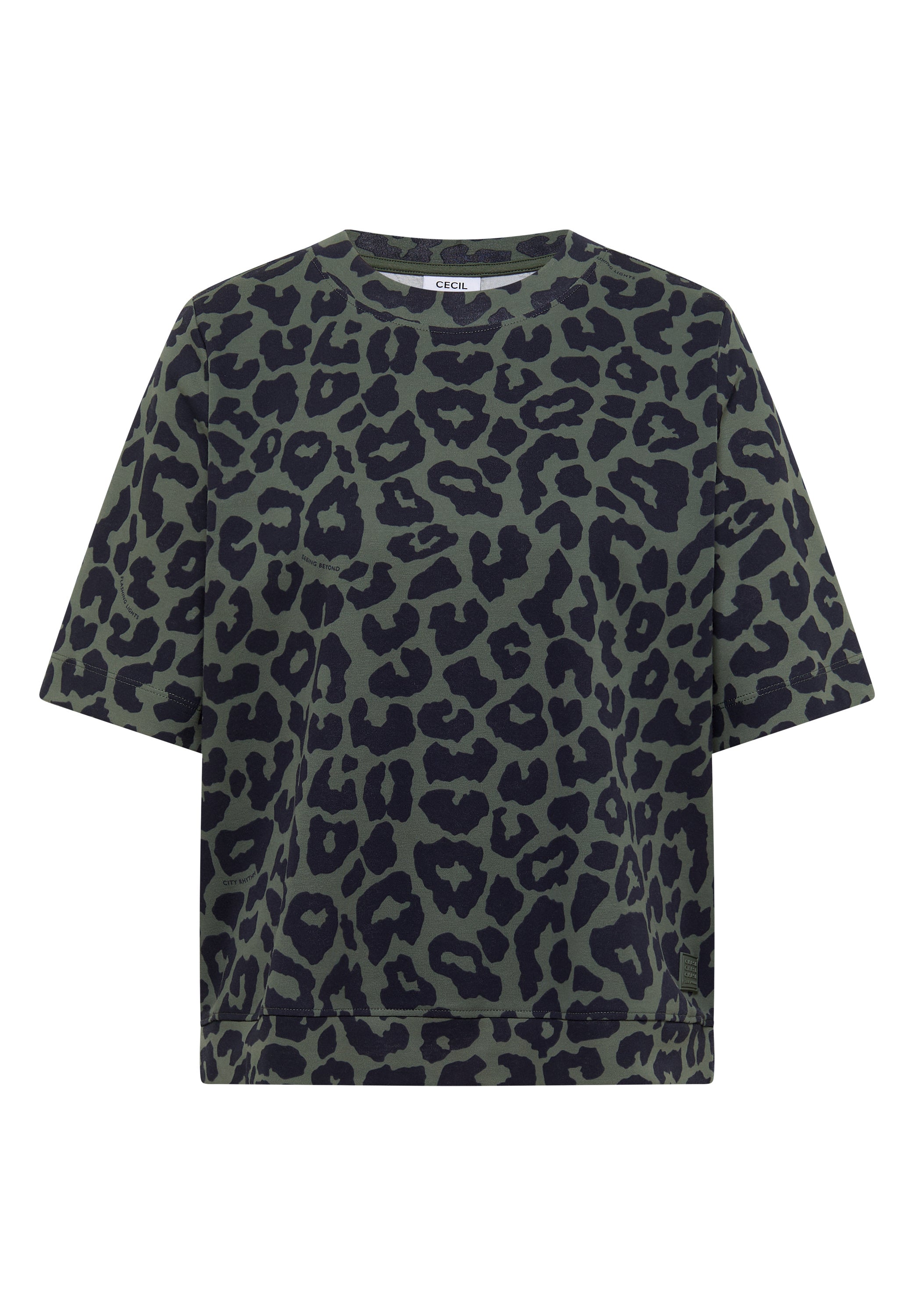 T-Shirt mit Rundhals und Leo-Muster