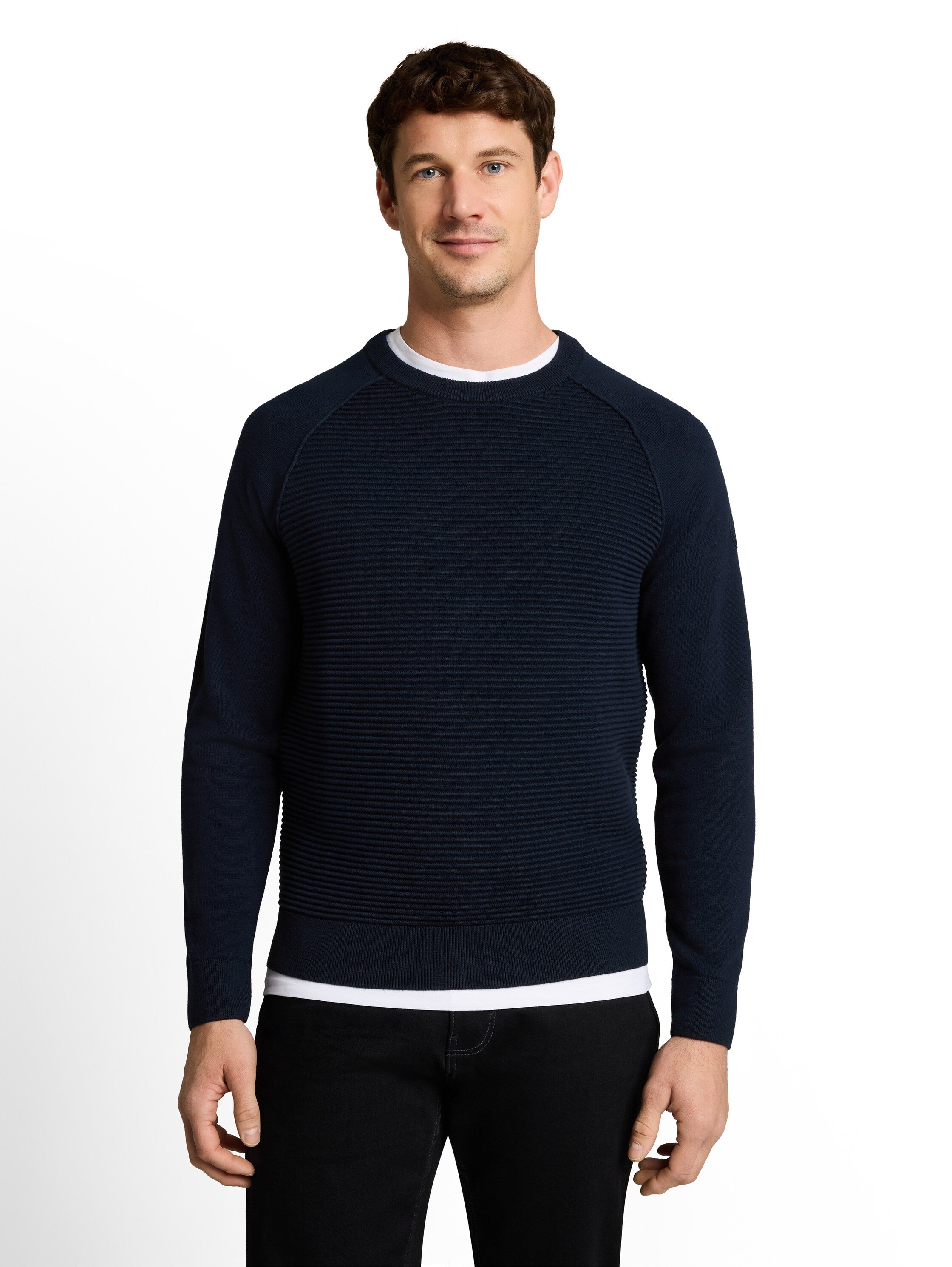 Strickpullover mit Ottoman Struktur