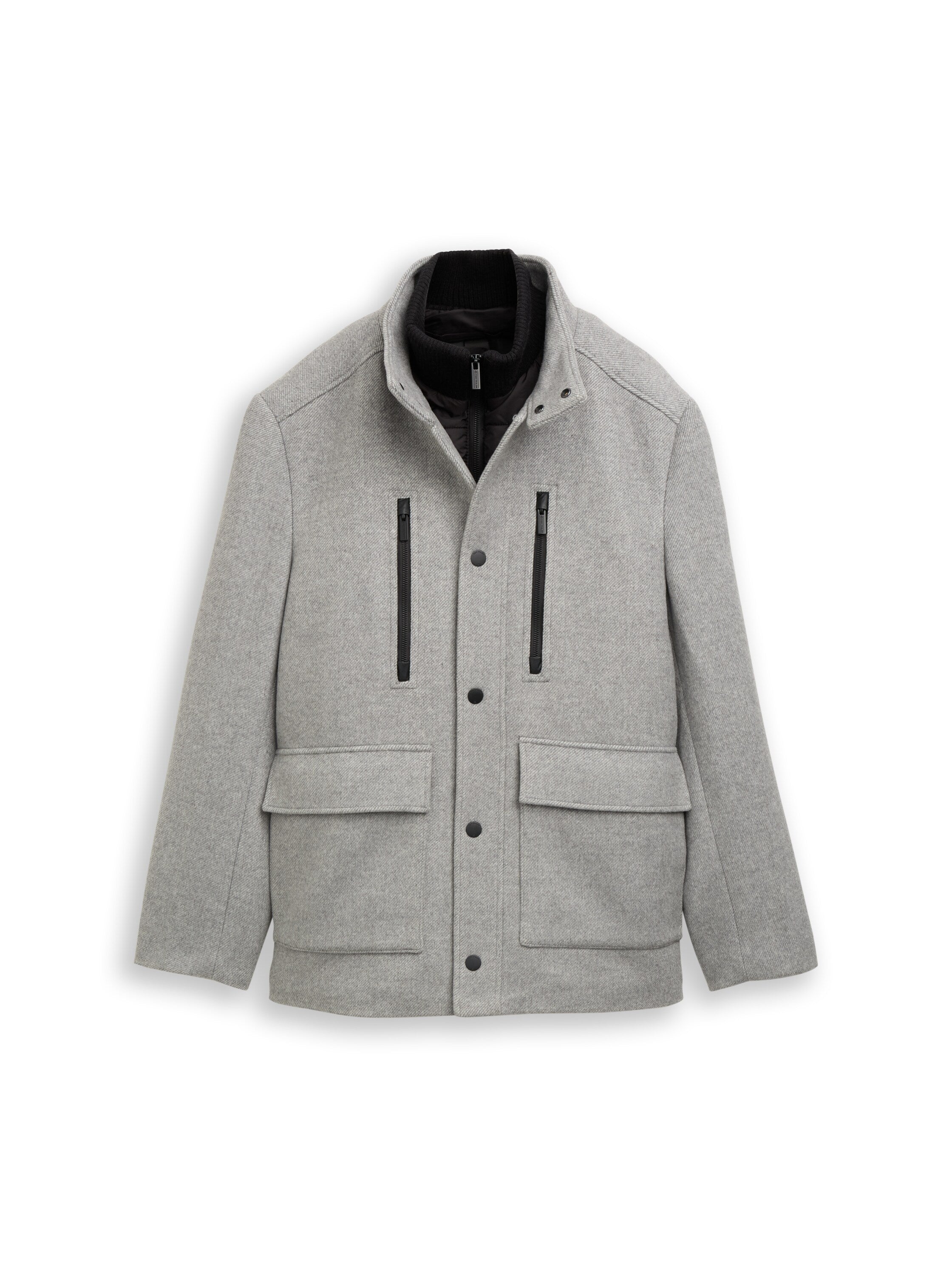 2-in-1 Wolljacke mit abnehmbarem Einsatz
