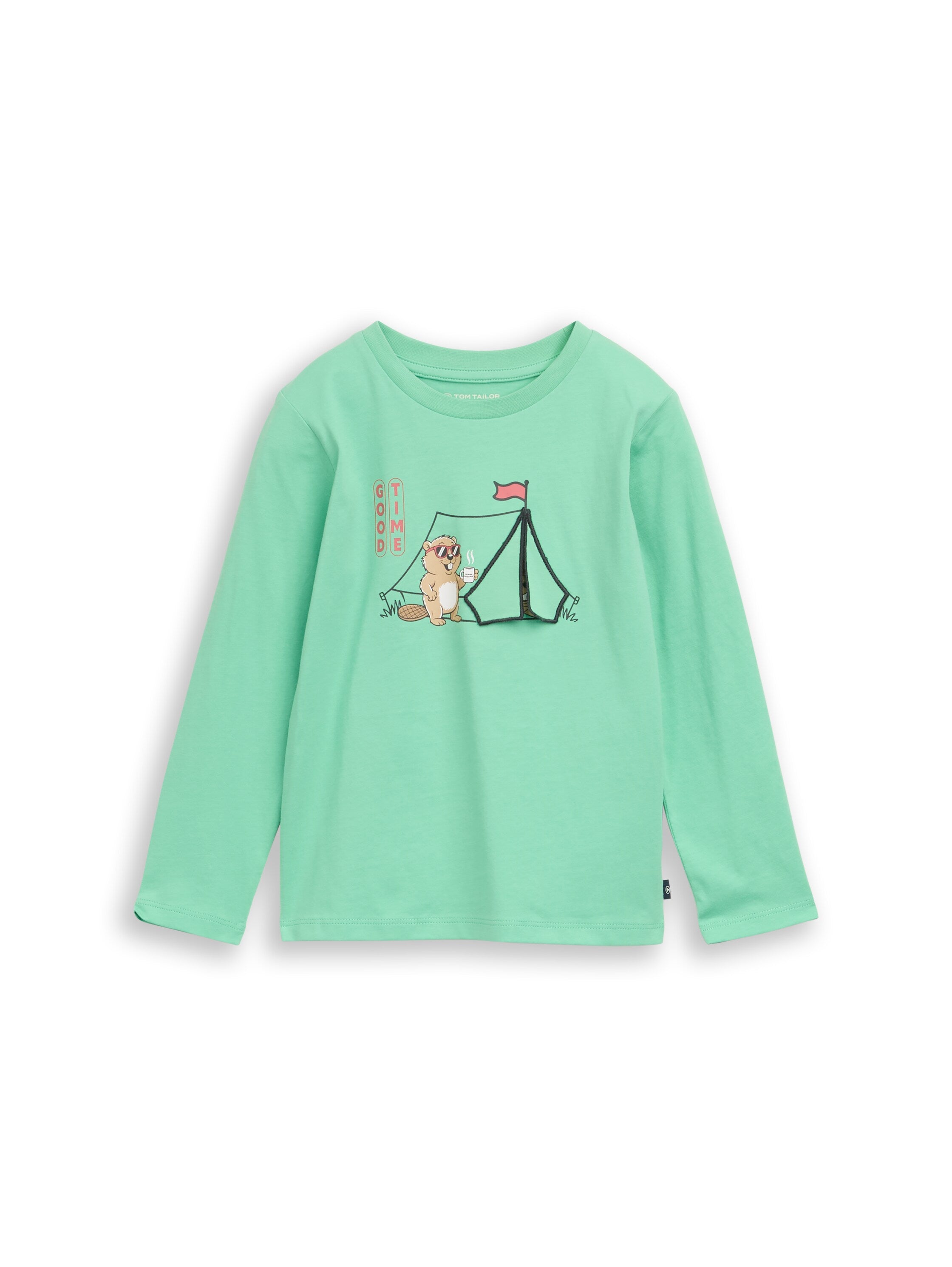 Langarmshirt mit Biber-Print