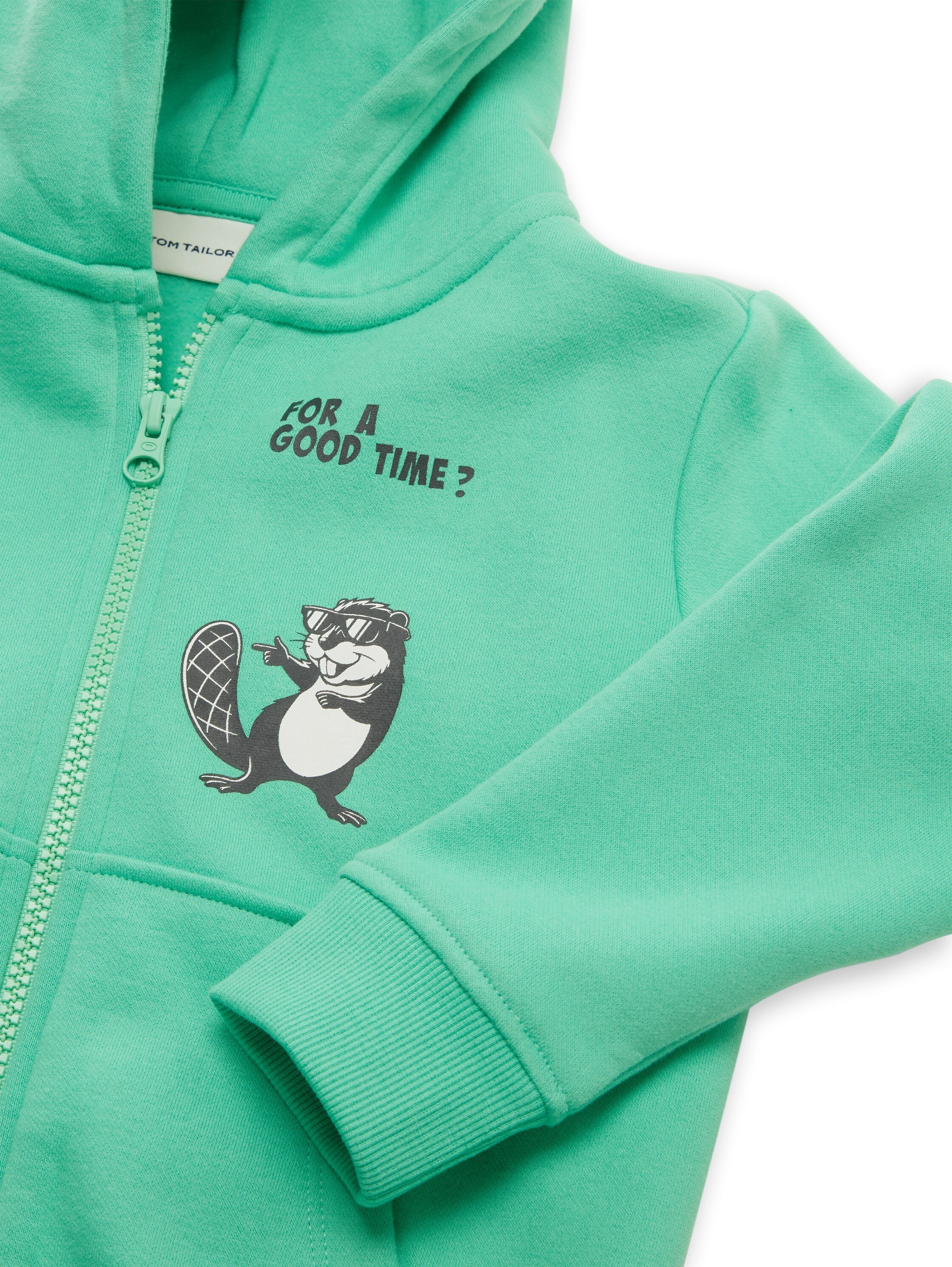 Hoodie Sweatjacke mit Rückenprint