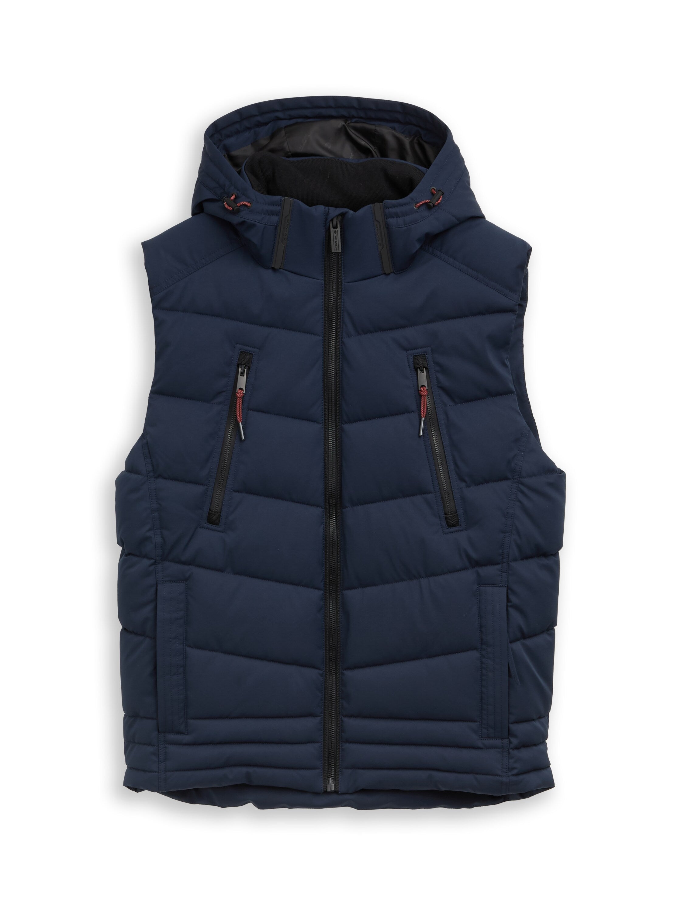 Puffer-Weste mit abnehmbarer Kapuze