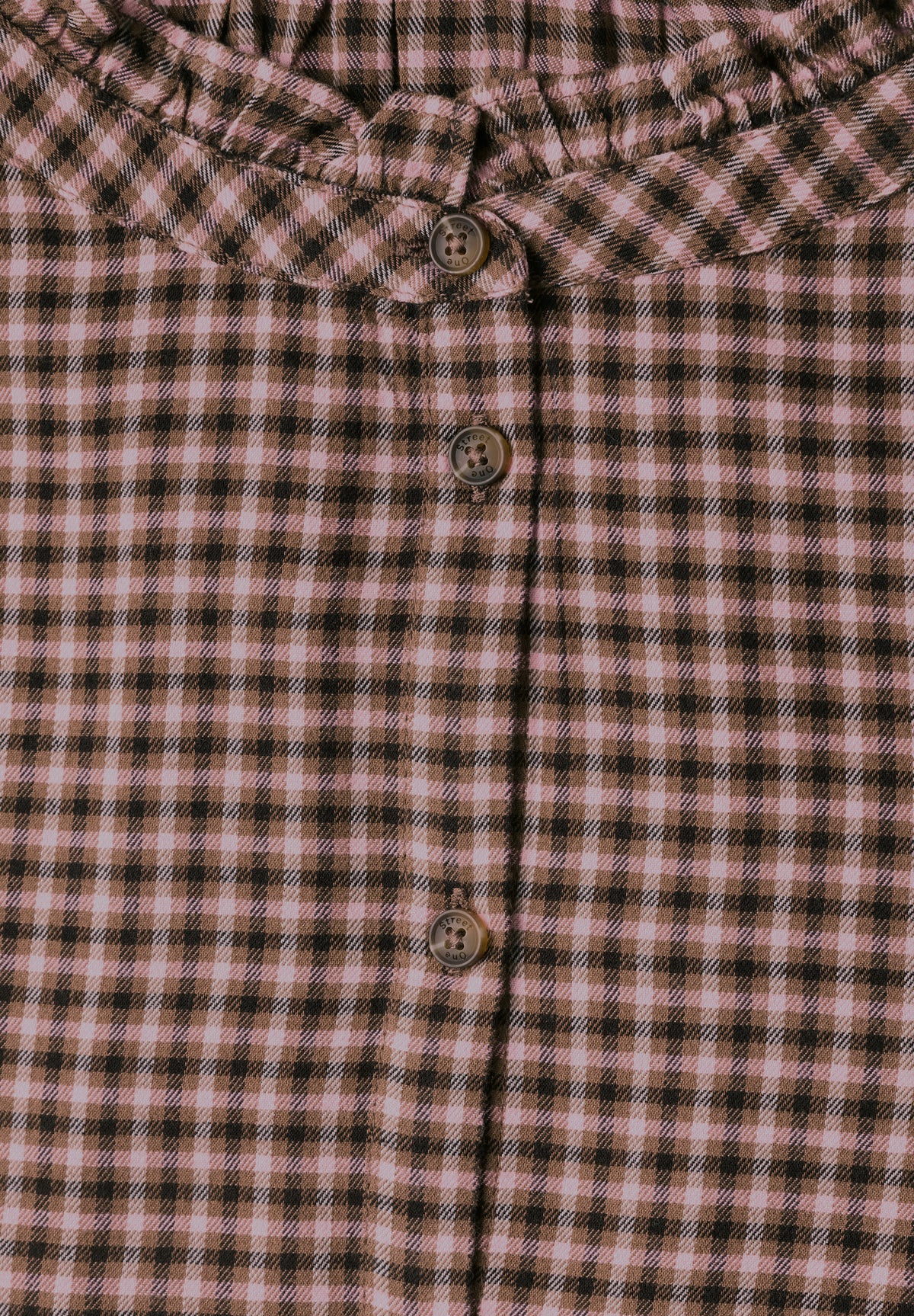 Langarm Bluse mit Rundhals und Rüschen