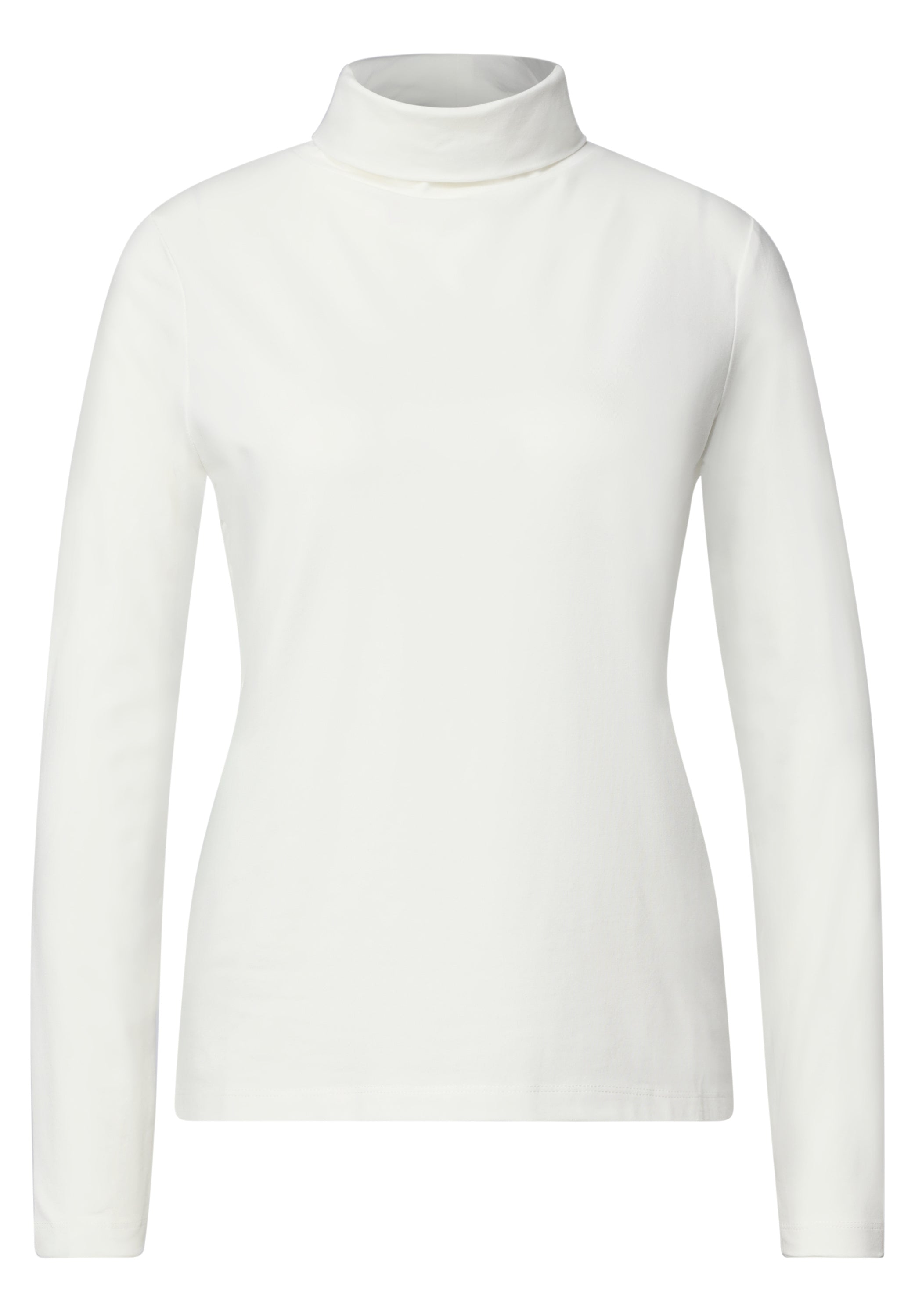 Langarm Shirt in Unifarbe mit Rollkragen